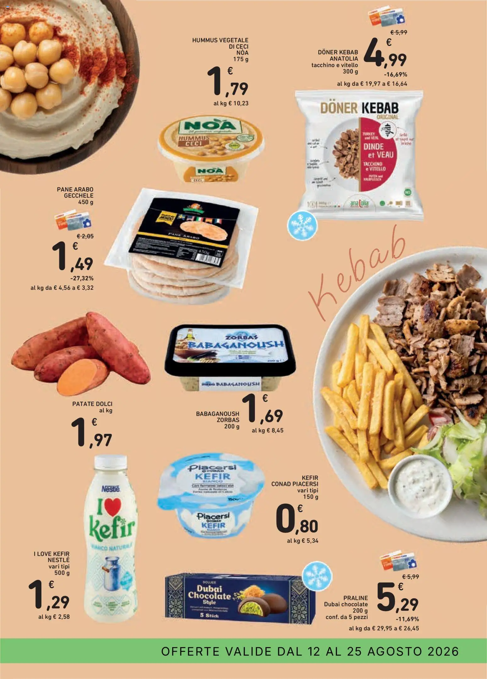 Volantino Conad del 12/08/2026 | Pagina: 13 | Prodotti: Ceci, Tacchino, Hummus, Vitello