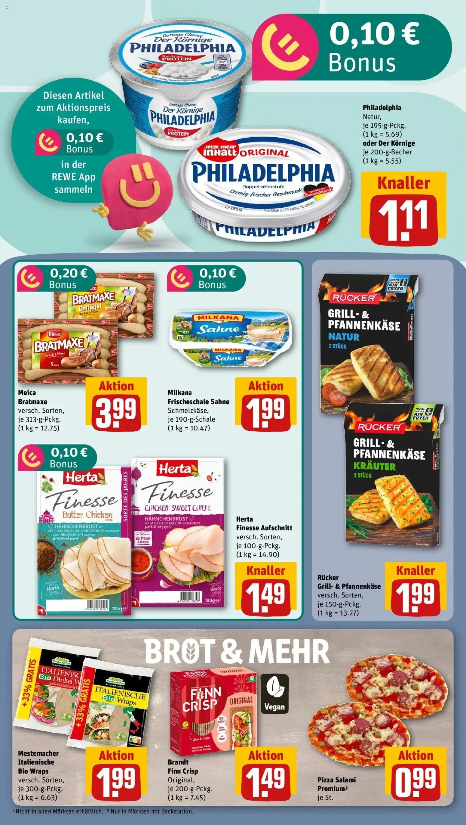 REWE Prospekt ab 24.08.2026 zum Blättern » Angebote | Seite: 10 | Produkte: Milch, Meica, Chili, Brot