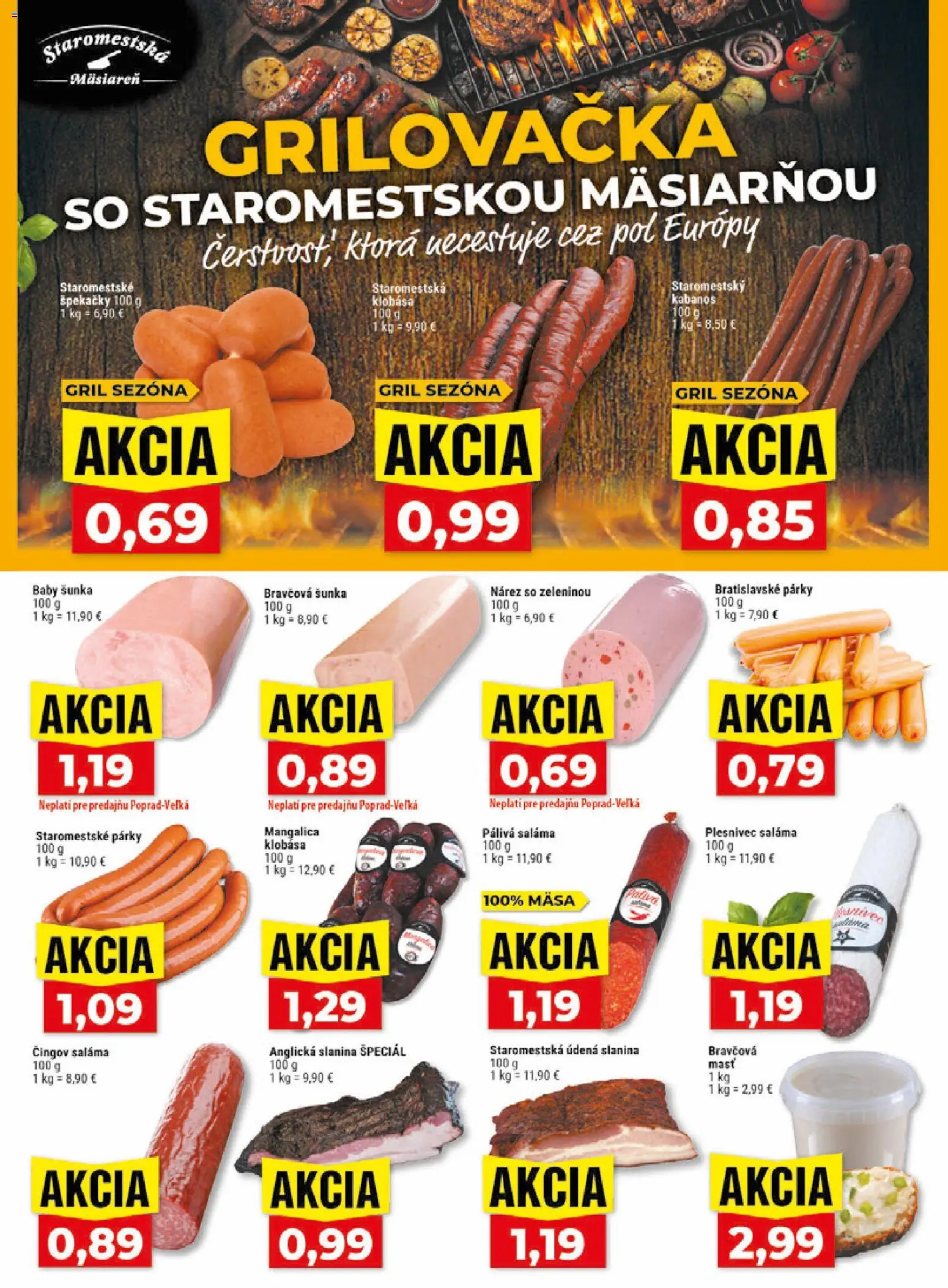 Nové Klas akcie – leták je platný od 27.07.2026 | Strana: 6 | Produkty: Gril, Slanina, Klobása, Párky