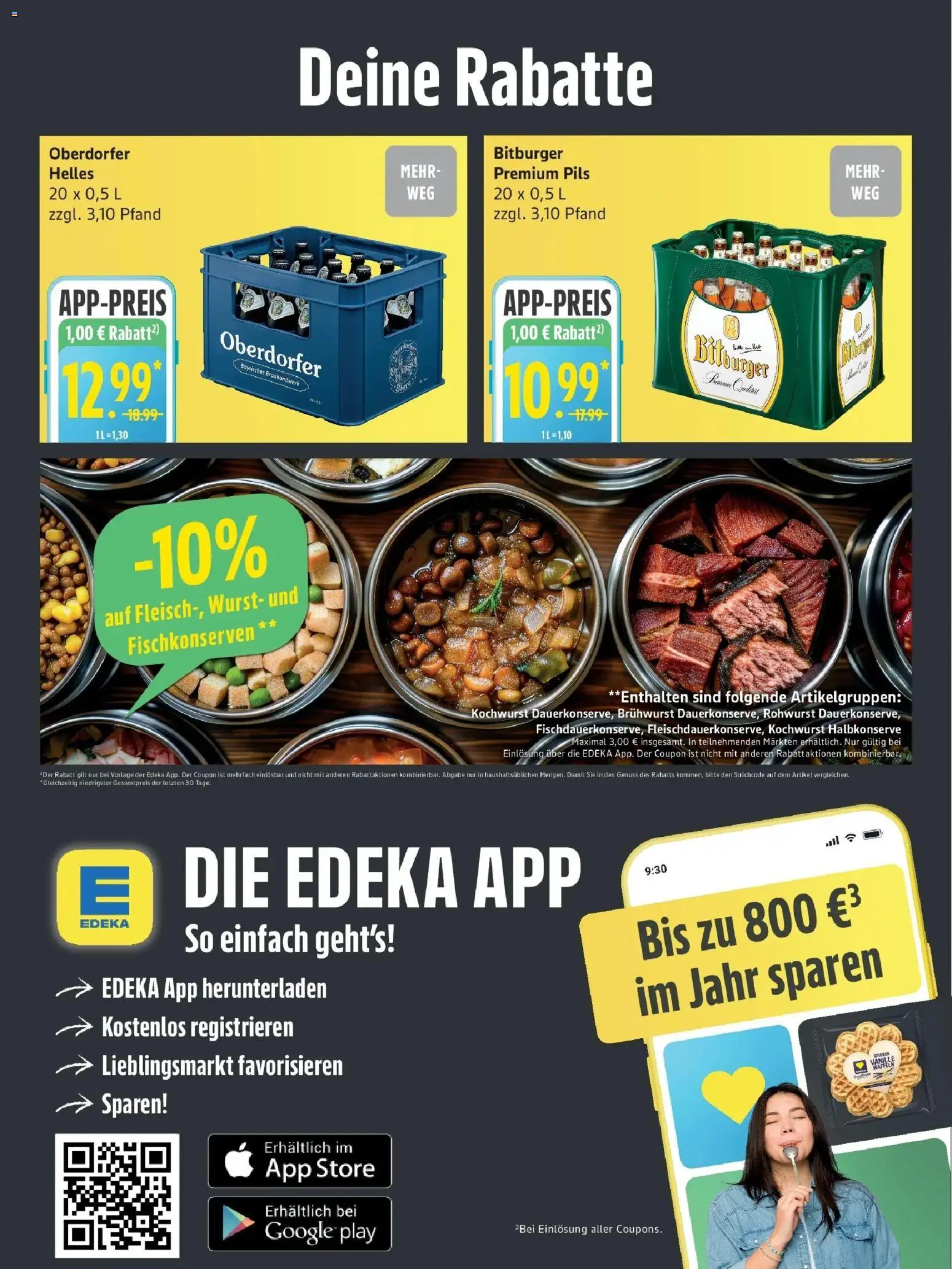 Edeka Prospekt Rostock (ab 12.10.2026) » Angebote Online | Seite: 7 | Produkte: Bitburger, Pils, Wurst