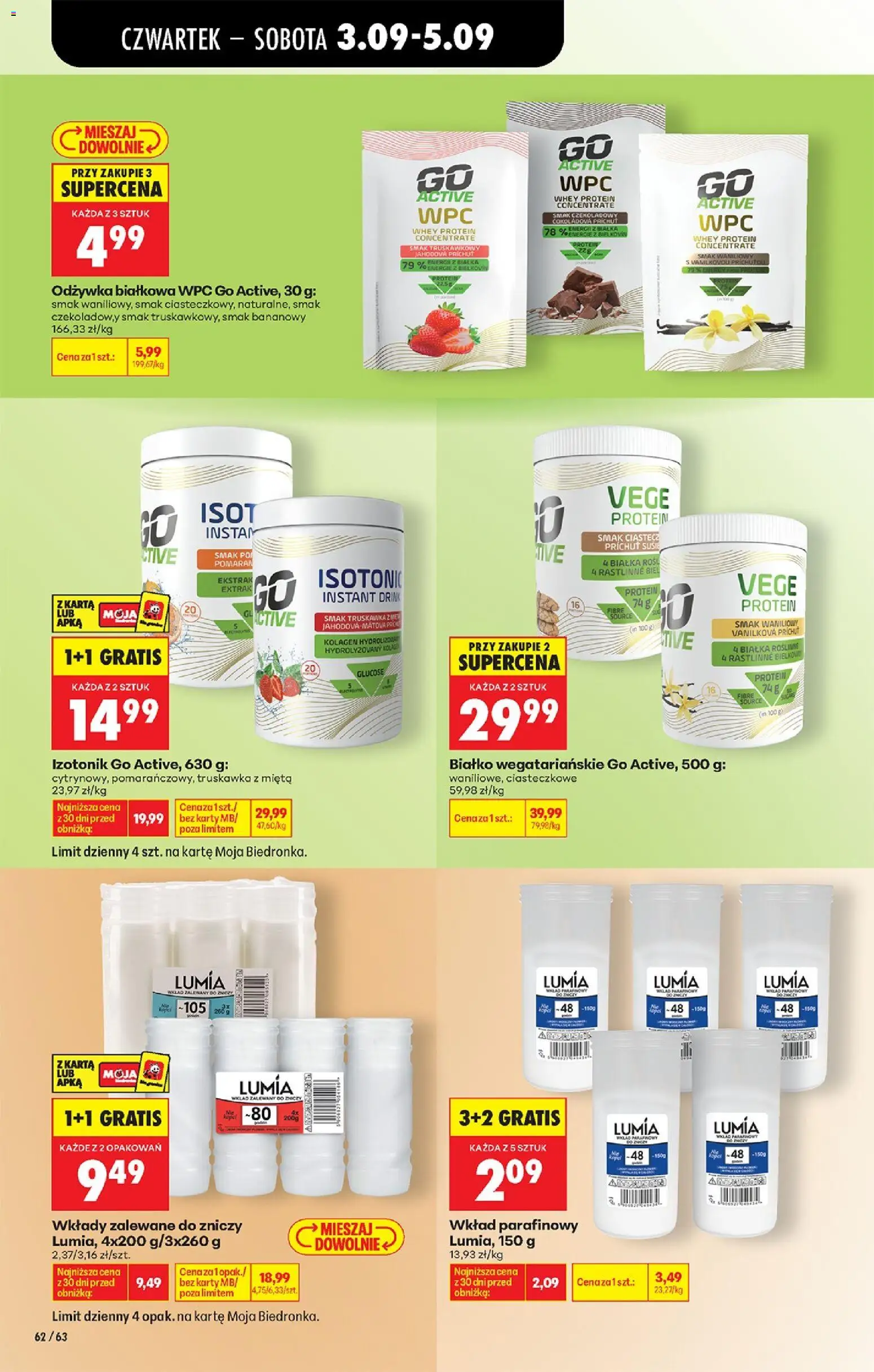 Biedronka Polsko leták - Codziennie niskie ceny od 03.09.2026 | Strana: 70 | Produkty: Kolagen, Whey protein, Karty, Protein
