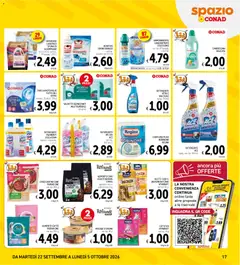 Anteprima del volantino Spazio Conad volantino valido a partire dal 22/09/2026 | Pagina: 17 | Prodotti: Riso, Detergente, Lavastoviglie, Profumo