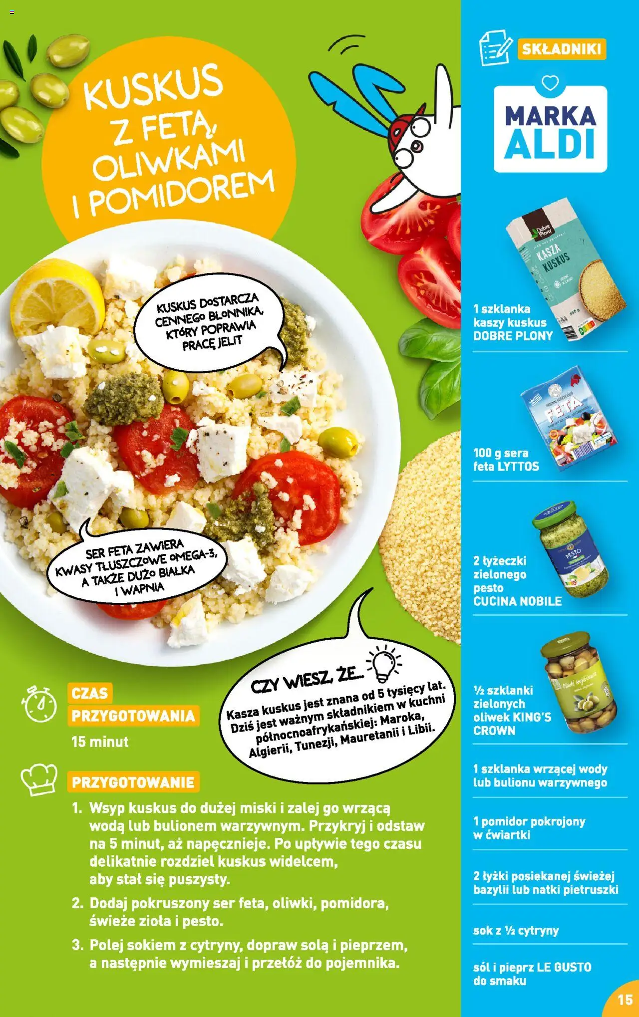 Aldi Gazetka - Przepisy na pyszne śniadanie od 05.08.2024 | Strona: 15 | Produkty: Cytryny, Sok, Sól, Pieprz