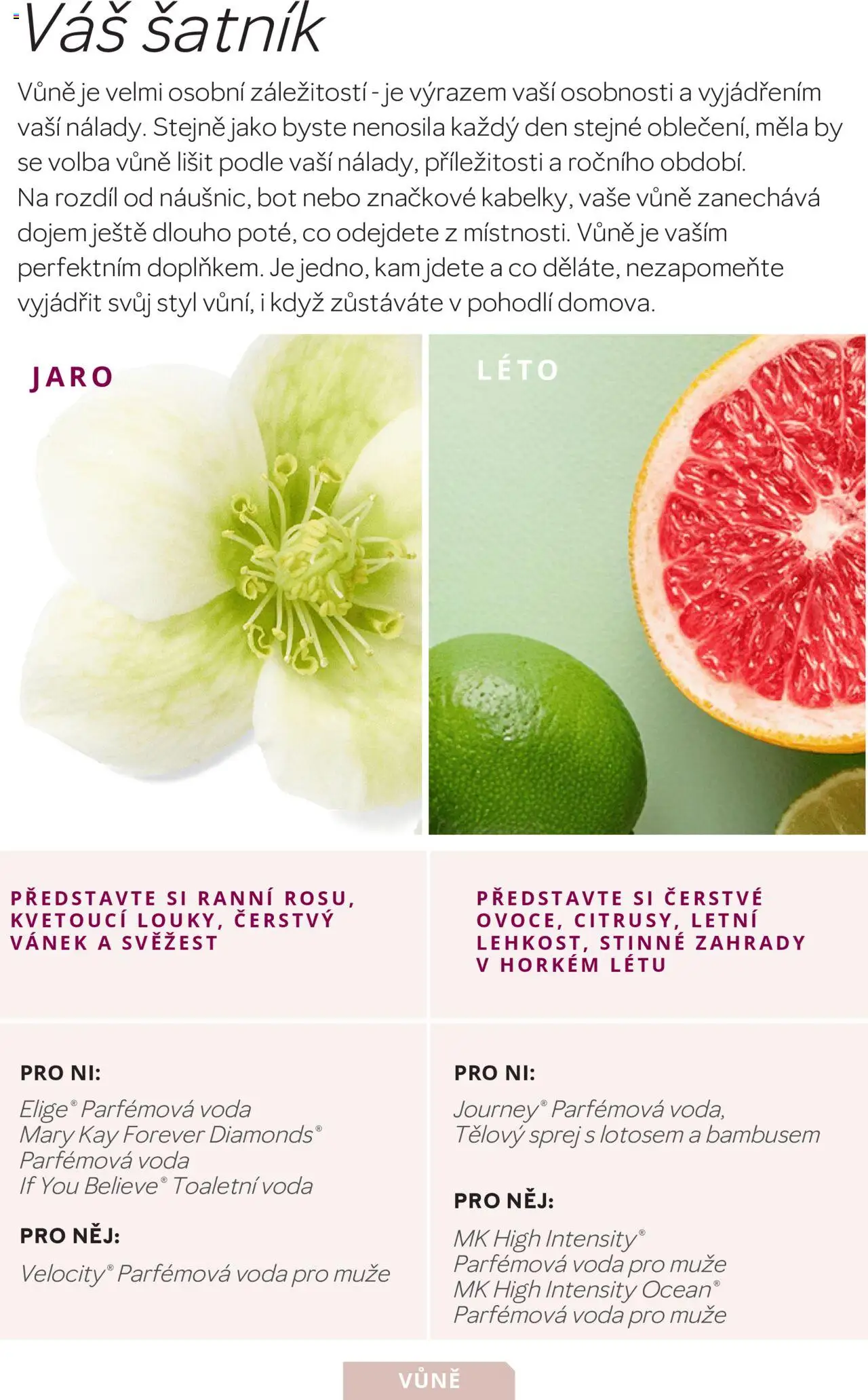 Mary Kay katalog vůní od 07.12.2024 | Strana: 8 | Produkty: Voda, Body, Toaletní voda, Lotus