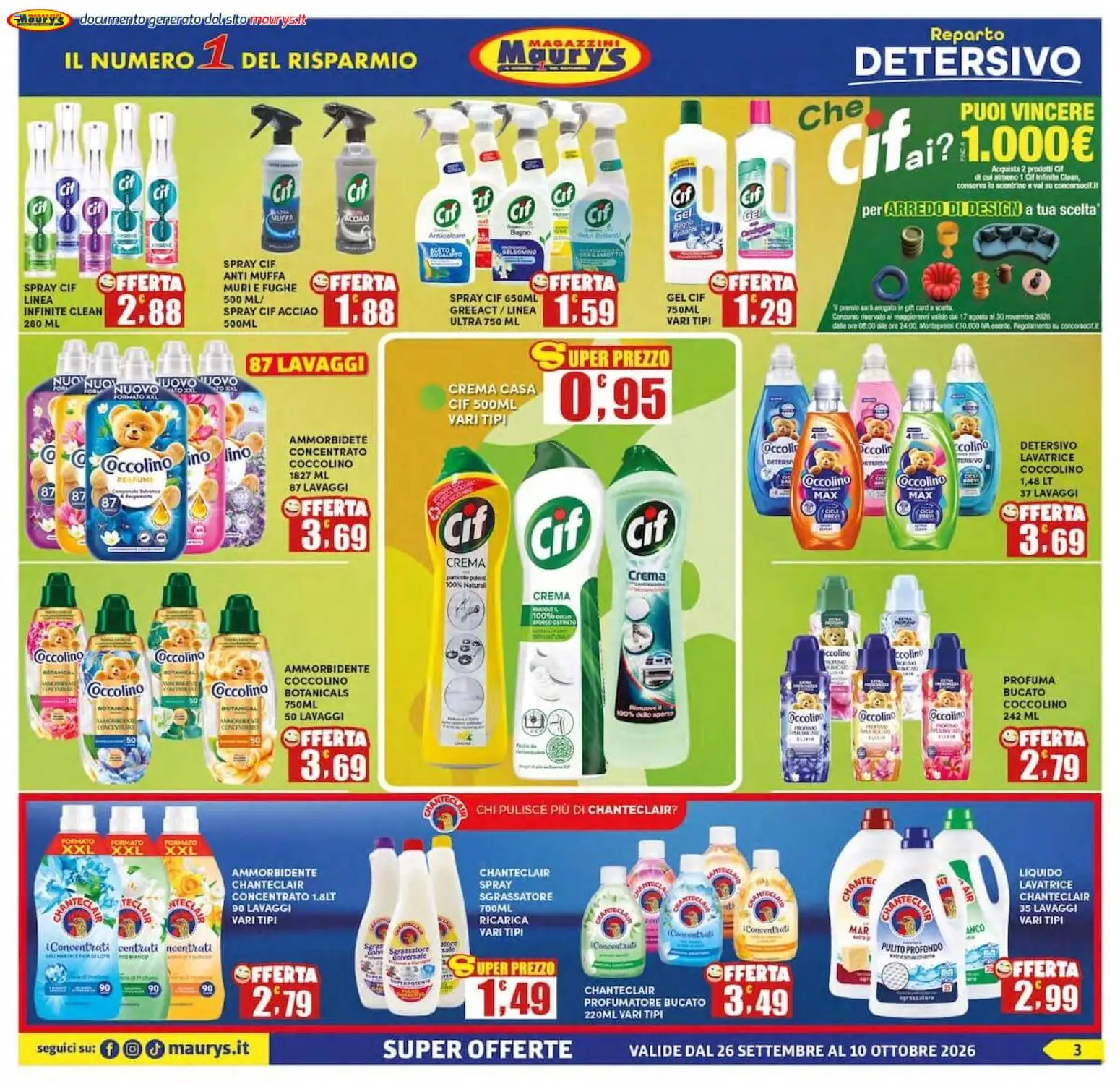 Volantino Maury's del 26/09/2026 | Pagina: 3