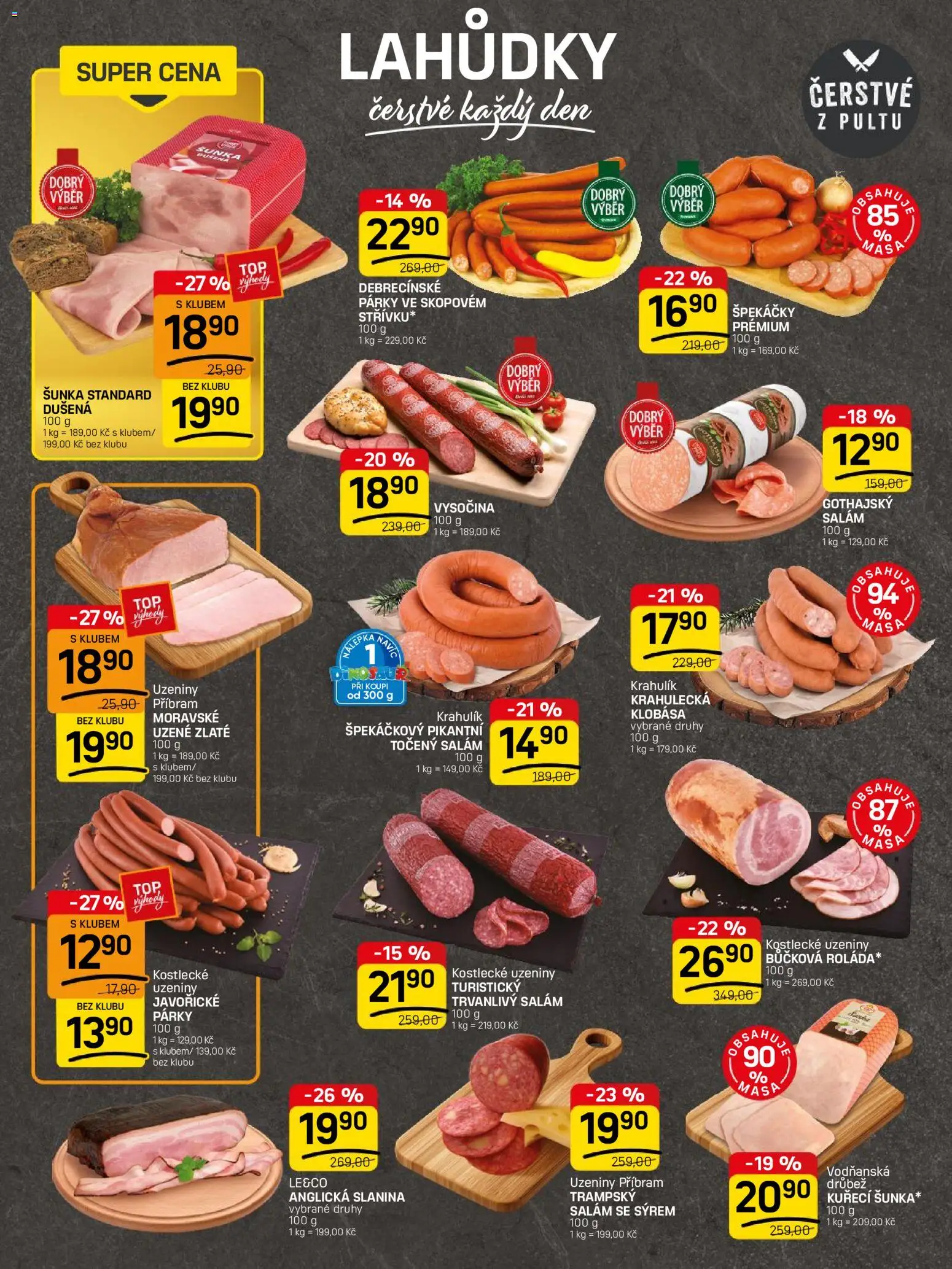 Flop leták - FlopTop od 24.06.2026 | Strana: 2 | Produkty: Šunka, Párky, Klobása, Anglická slanina