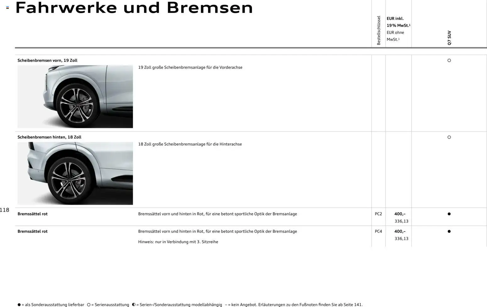 Audi Q7 – gültig ab 23.06.2026 | Seite: 118