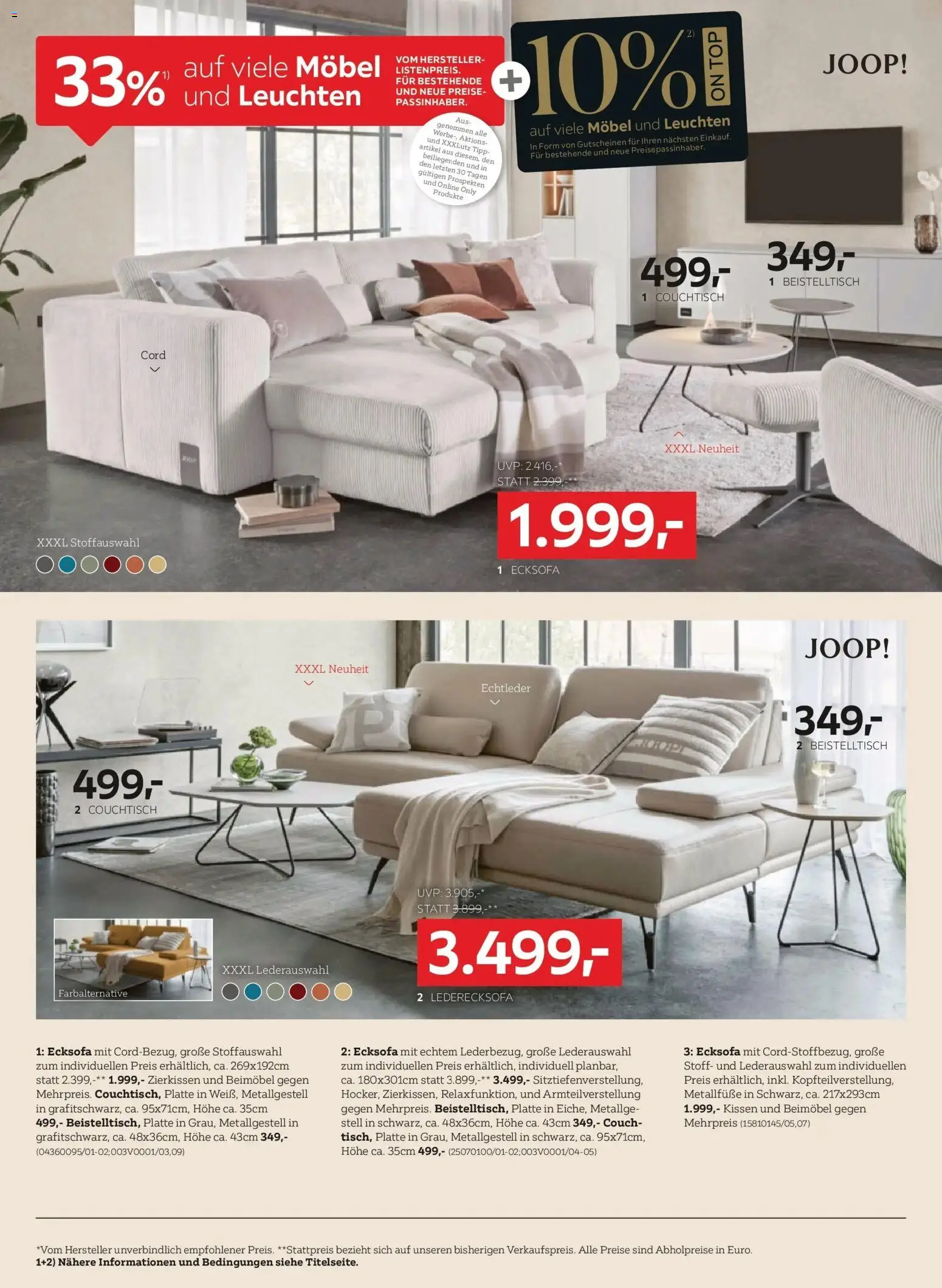 XXXLutz Hauptprospekt von 29.09.2026 - Aktuelle Angebote | Seite: 10 | Produkte: Kissen, Couch, Couchtisch