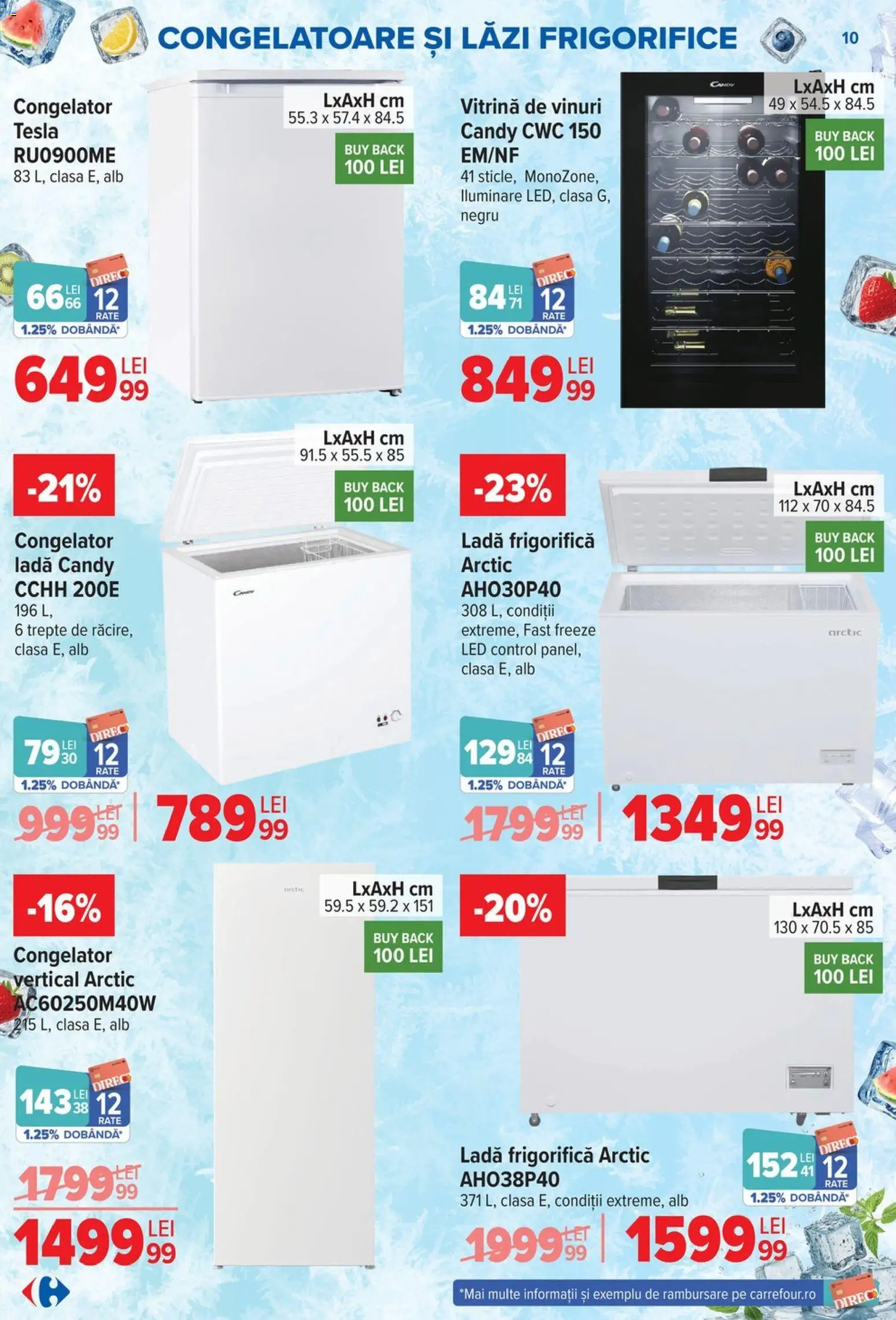 Noul catalog Carrefour – valabil de la 17.06.2026 | Pagină: 10 | Produse: Congelator, Babak, Vitrină, Ladă frigorifică