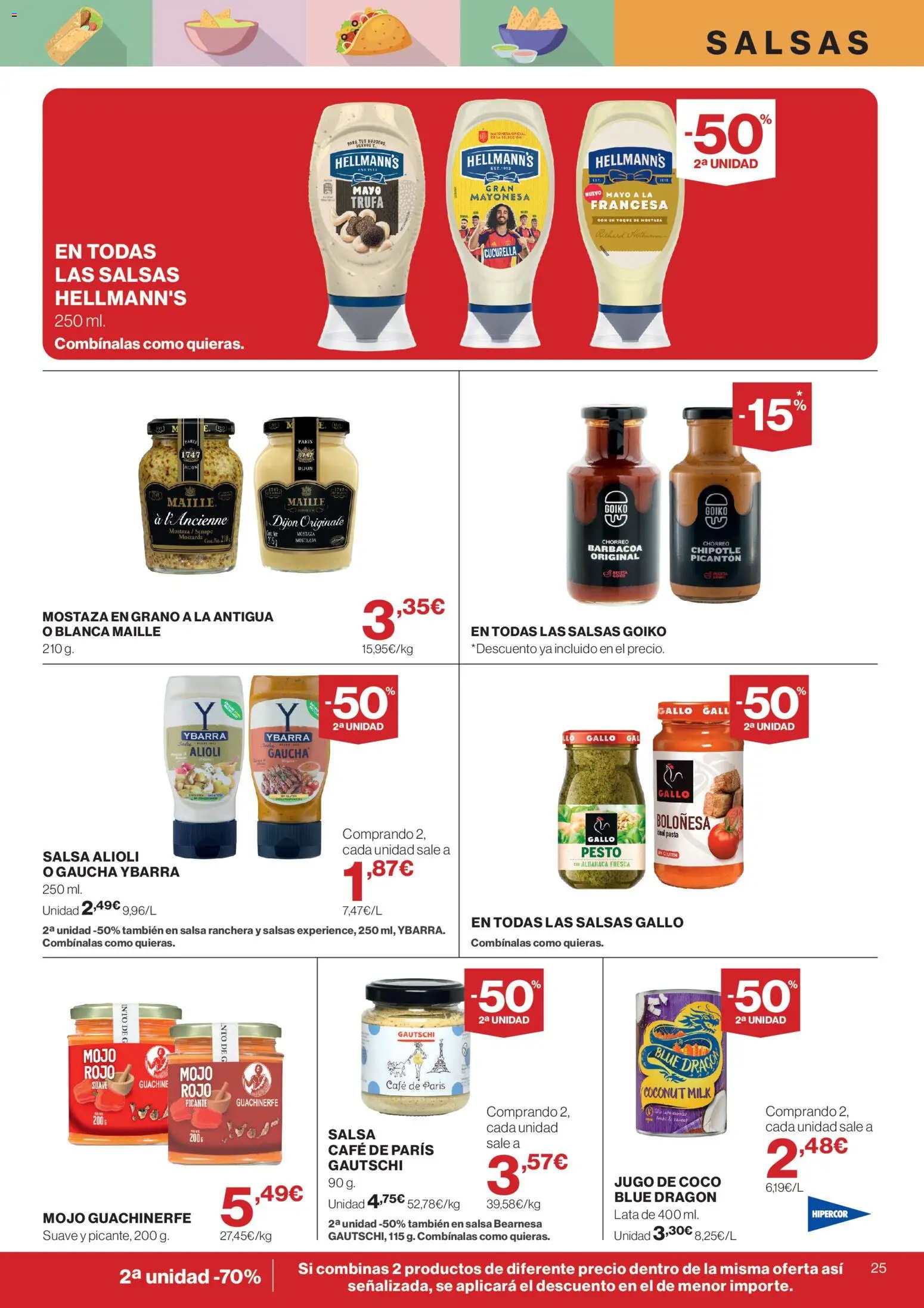 Hipercor catálogo │ válido desde el 21.05.2026 | Página: 25 | Productos: Café, Jugo, Pasta, Οθόνη προβολής