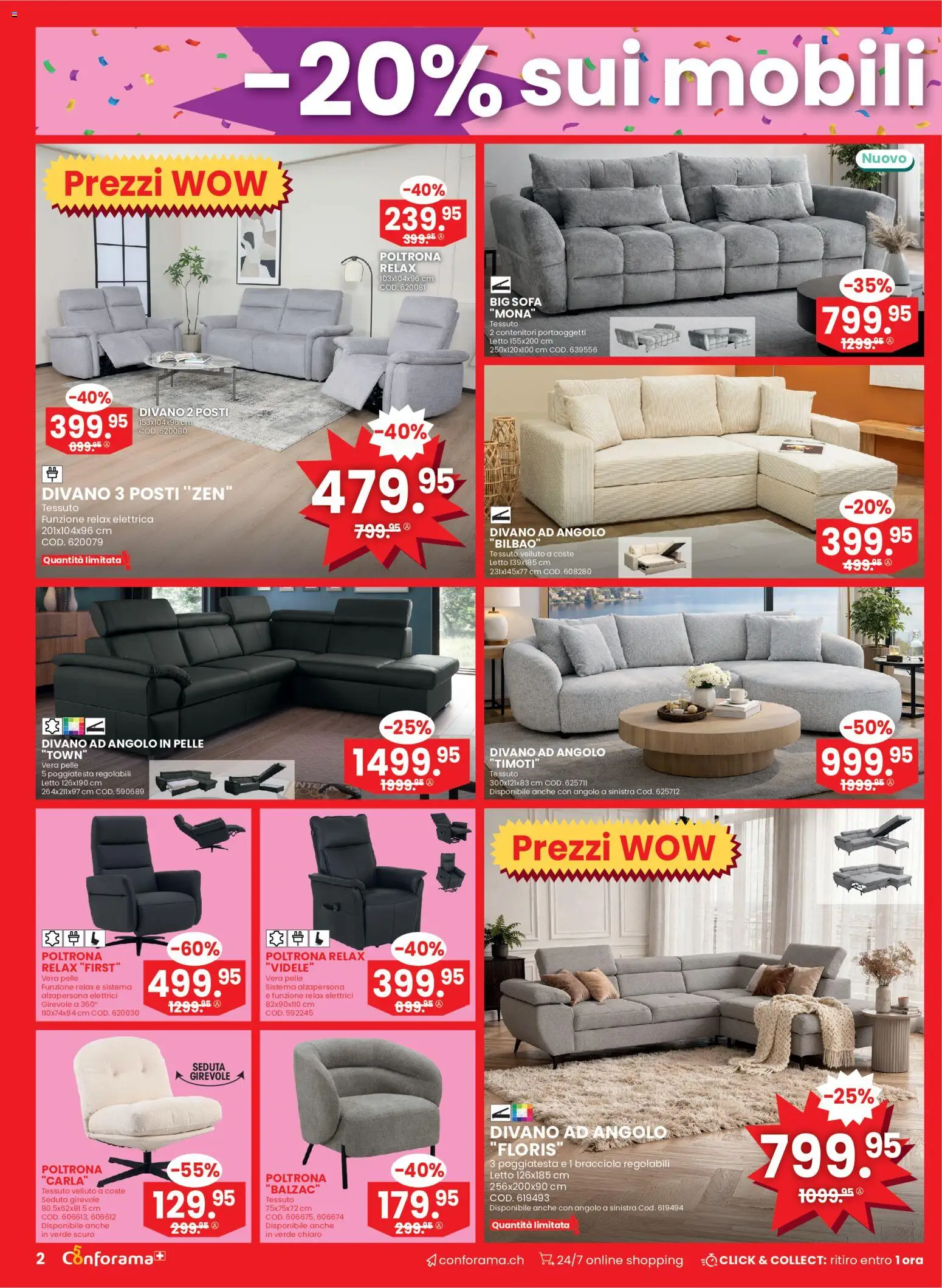 Conforama aktionen IT – gültig ab 09.09.2026 | Seite: 2 | Produkte: Sofa
