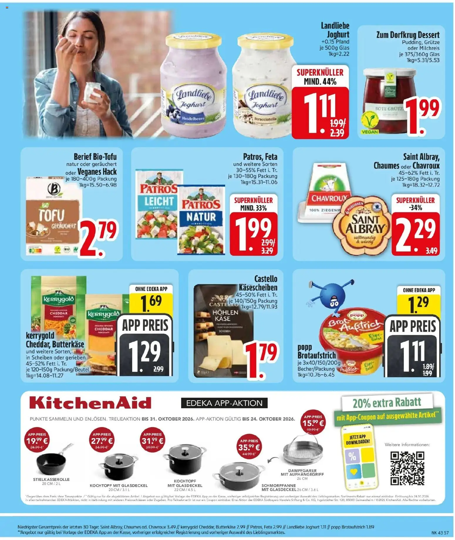Edeka Prospekt Monheim (ab 19.10.2026) » Angebote Online | Seite: 9 | Produkte: Feta, Käse, Joghurt, Landliebe joghurt