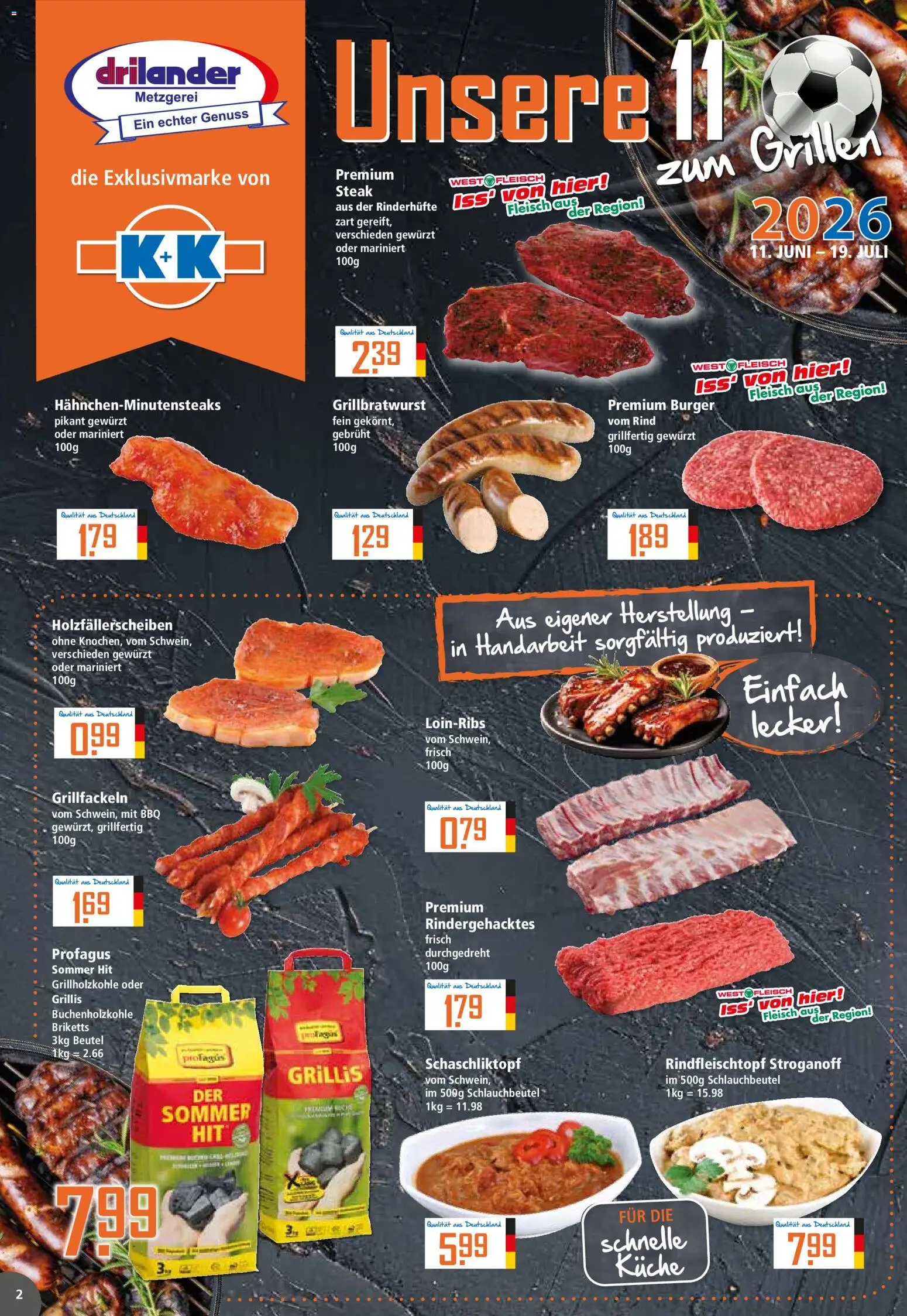 Klaas & Kock Prospekt – gültig ab 06.07.2026 | Seite: 2 | Produkte: Küche, Burger, Steak, Fleisch