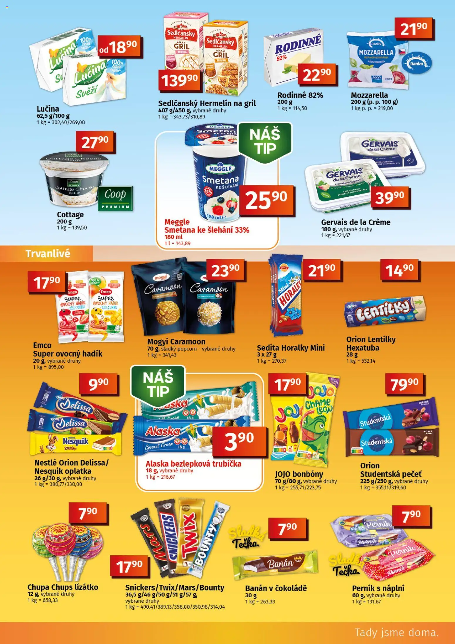 Coop leták - Tuty od 26.08.2026 | Strana: 5 | Produkty: Perník, Gril, Smetana ke šlehání, Gervais
