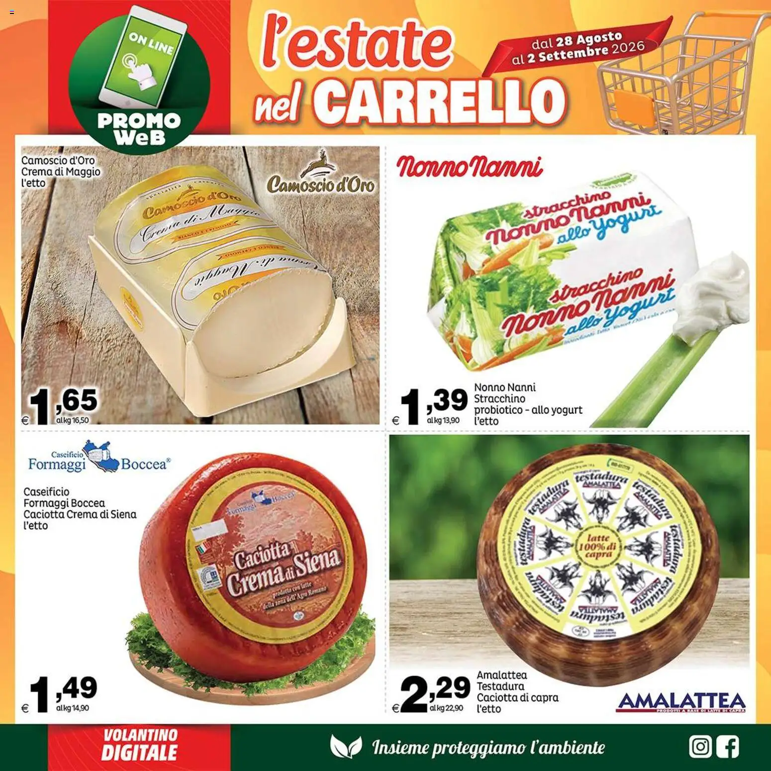 Volantino Elite Supermercati del 28/08/2026 | Pagina: 5 | Prodotti: Crema, Latte, Carrello, Stracchino