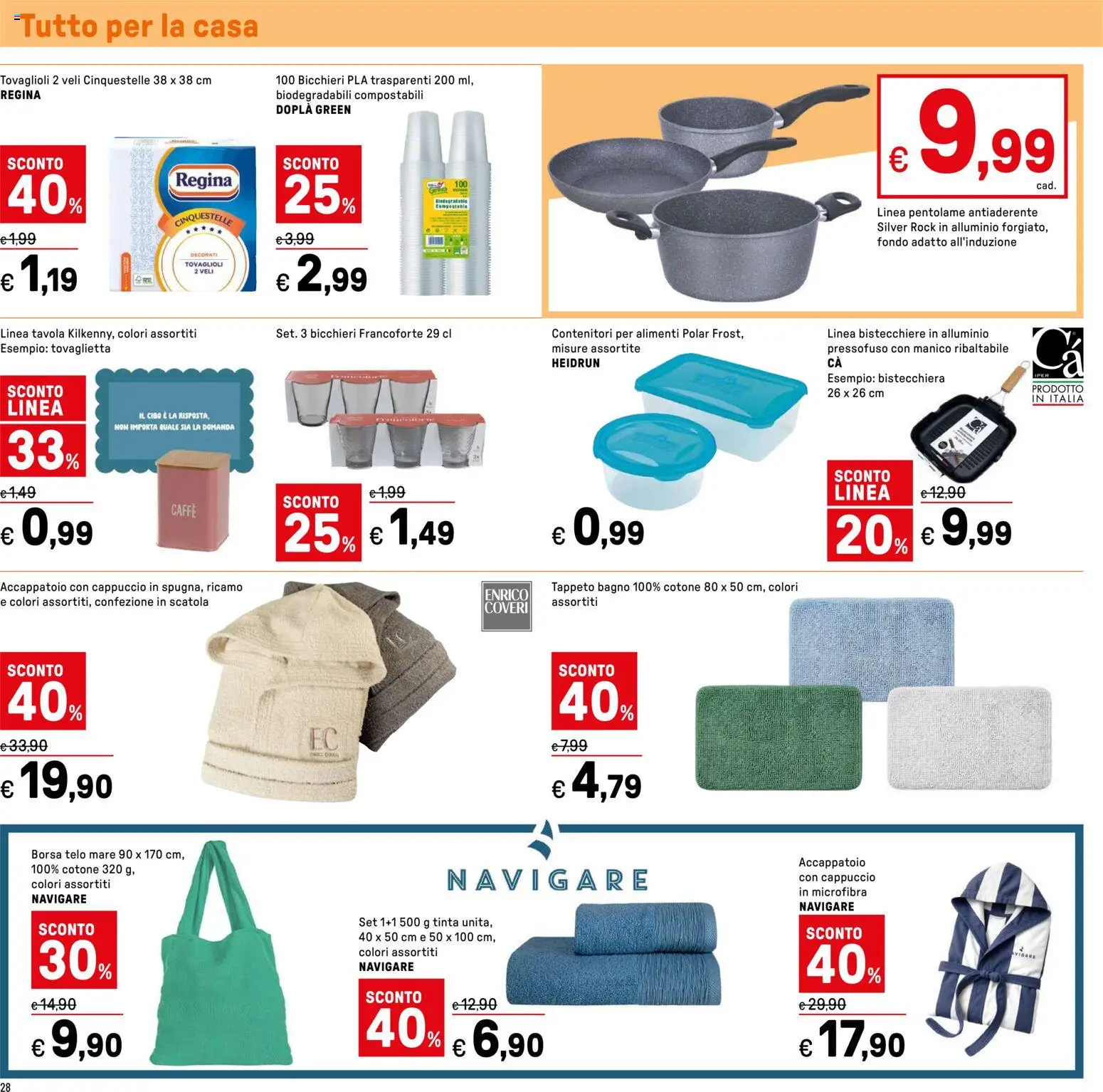 Volantino Iper del 11.05.2026 | Pagina: 28 | Prodotti: Bistecchiera, Cappuccio, Scatola, Bagno