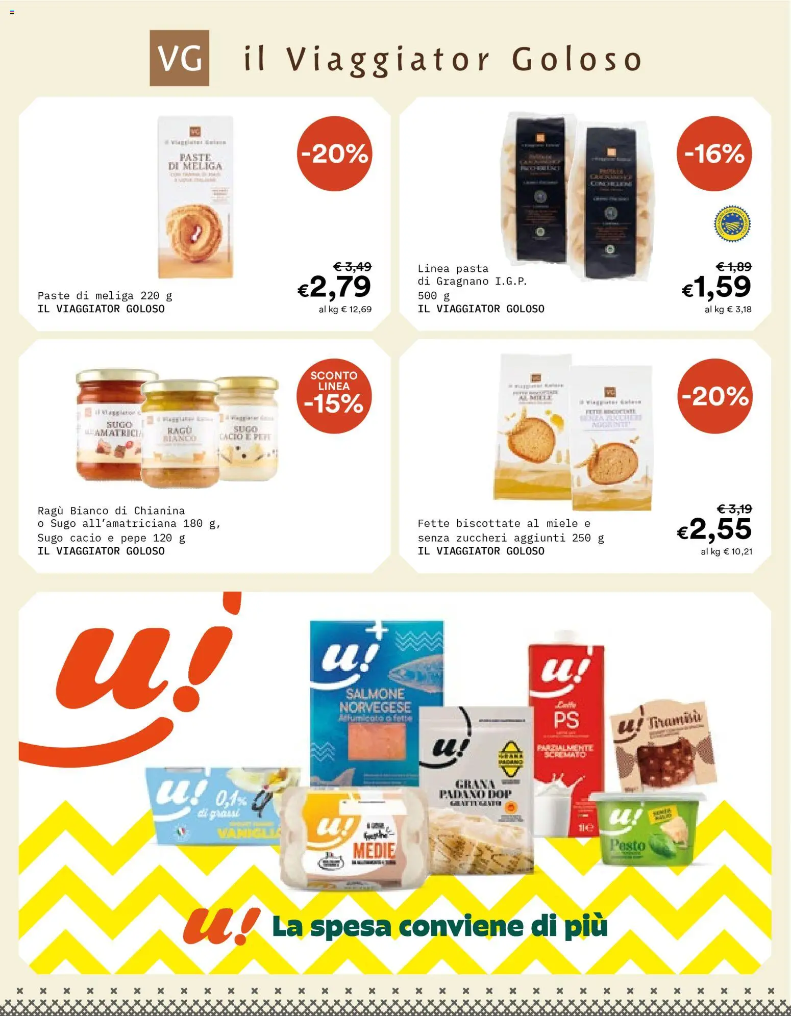 Volantino Borello Supermercati del 23/09/2026 | Pagina: 11 | Prodotti: Salmone, Pesto, Tiramisù, Fette biscottate