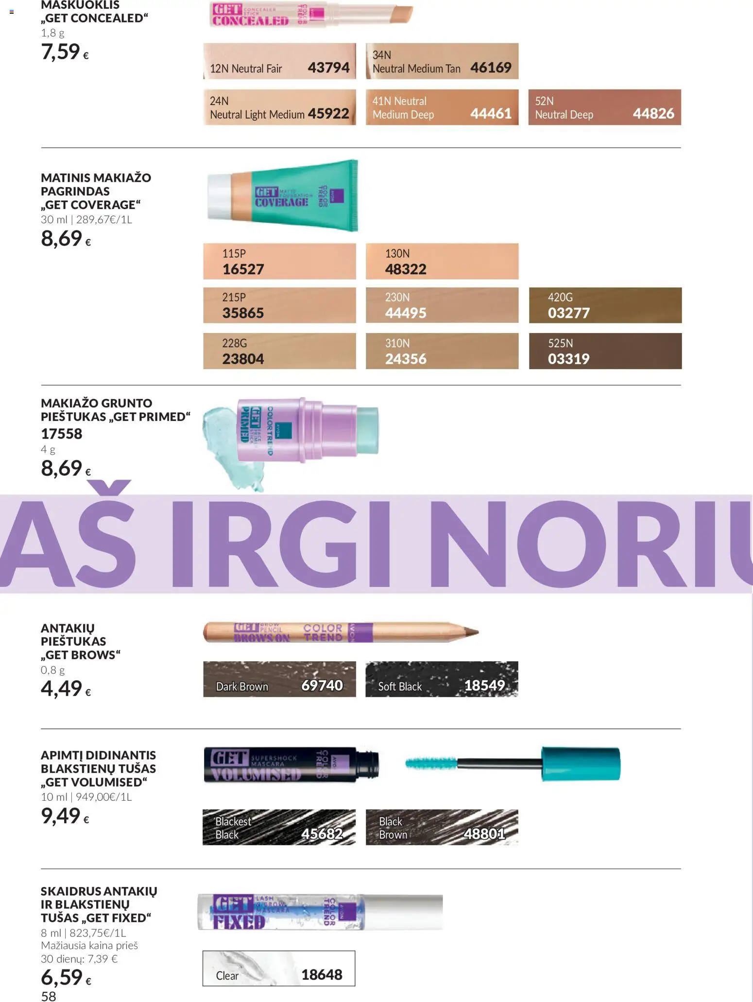 AVON akcijos nuo 2026.09.30 | Puslapis: 58
