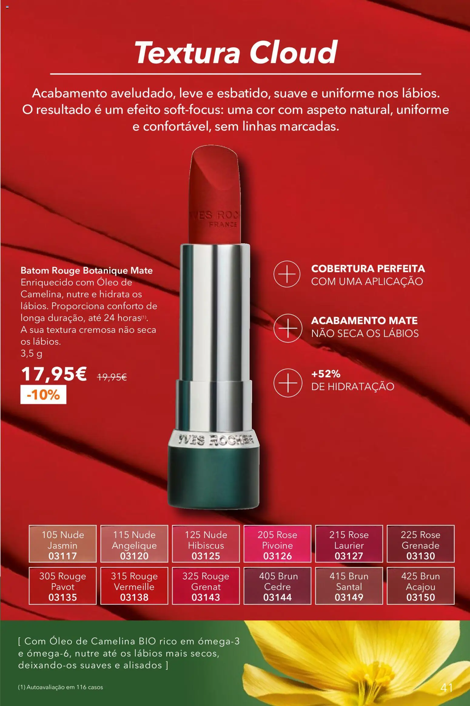 Yves Rocher catálogo 8 │ válido de 03.06.2026 | Página: 41 | Produtos: Batom, Óleo