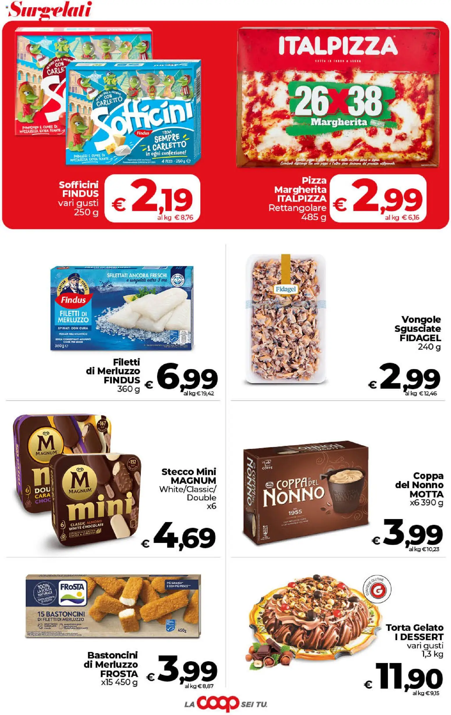 Volantino COOP del 31/07/2026 | Pagina: 22 | Prodotti: Pesce, Merluzzo, Vongole, Torta