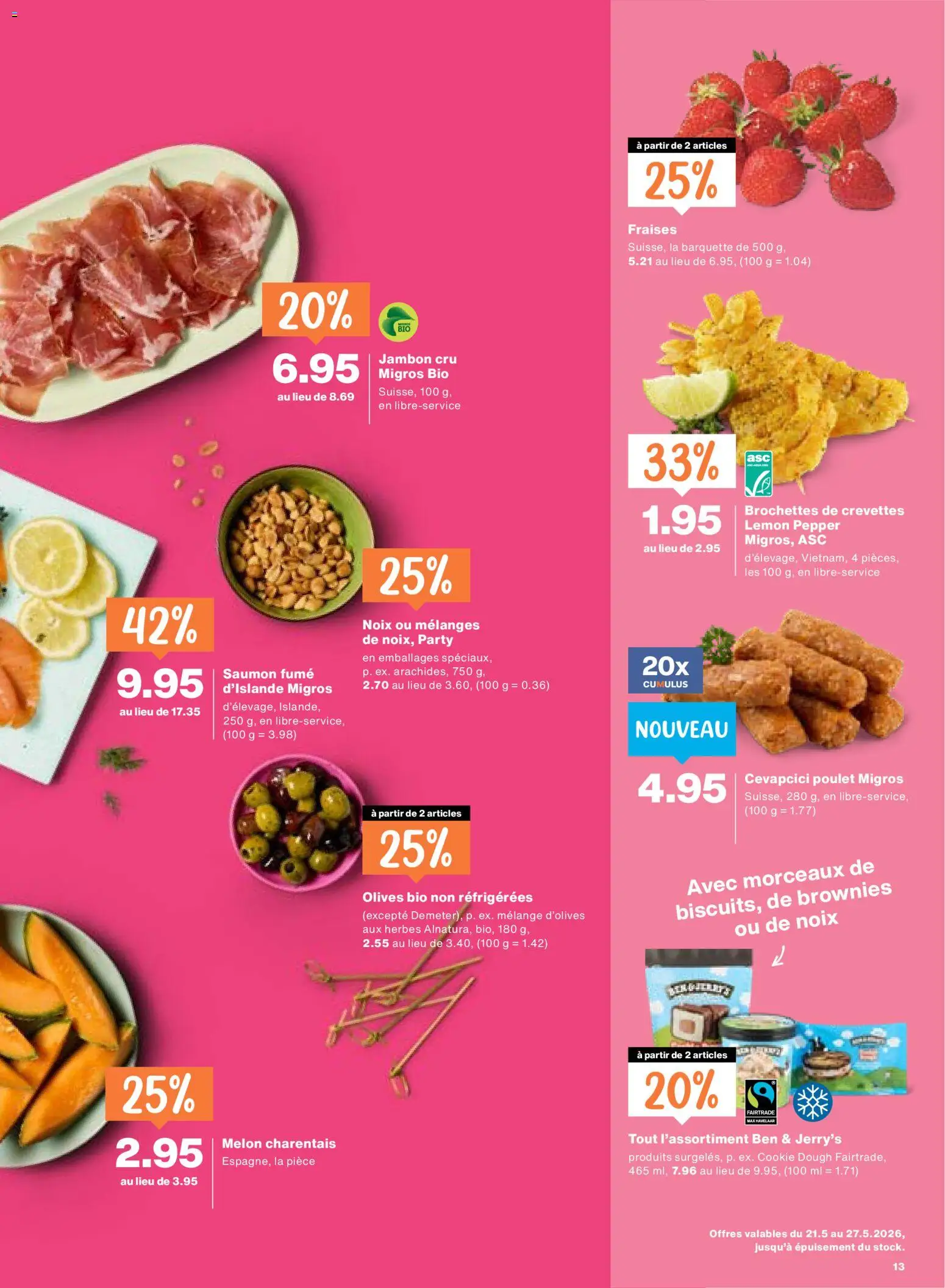 Migros aktionen FR – gültig ab 21.05.2026 | Seite: 13 | Produkte: Cevapcici
