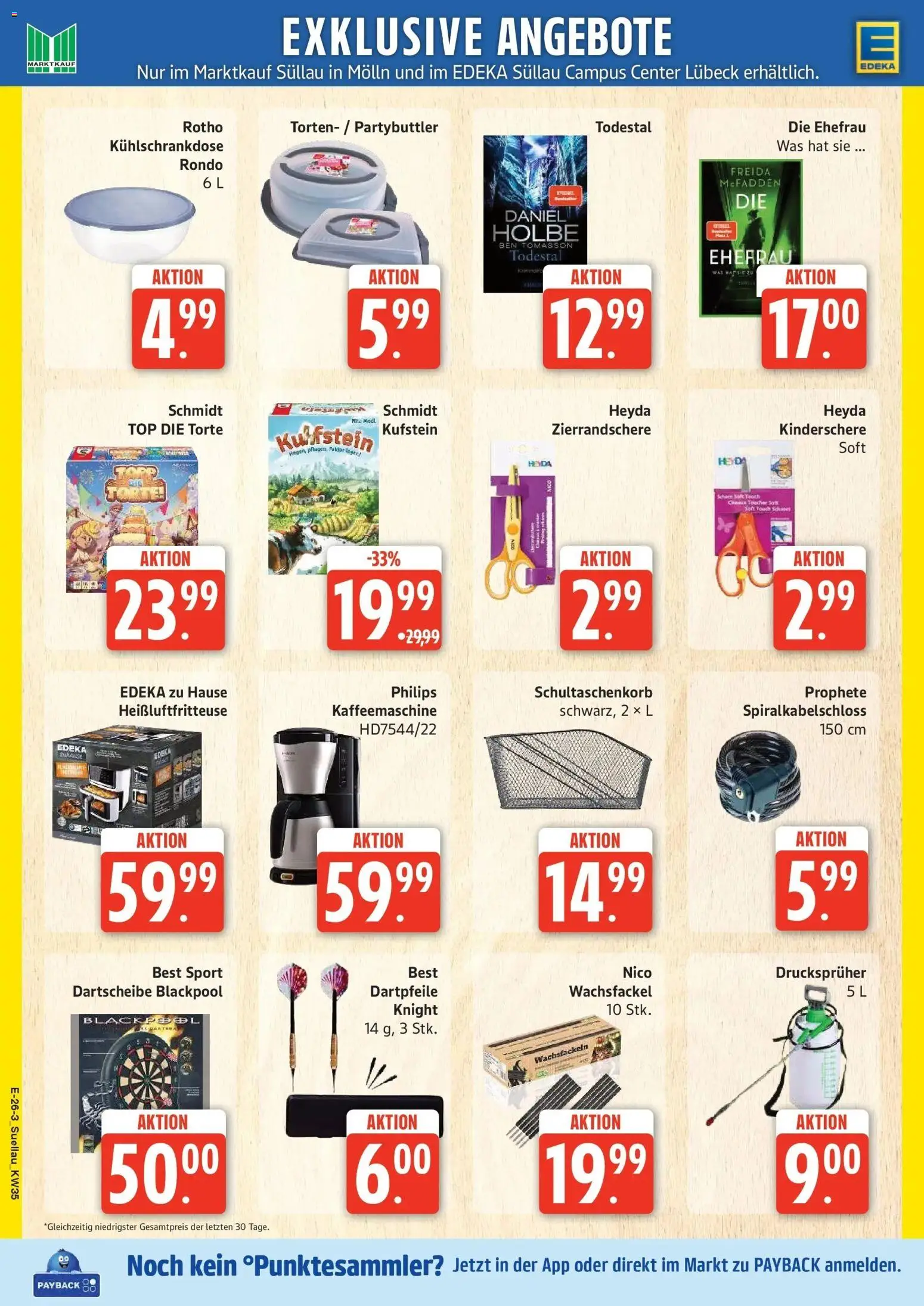 Edeka Prospekt Lübeck – gültig ab 24.08.2026 | Seite: 33 | Produkte: Top, Philips, Kaffeemaschine, Heißluftfritteuse