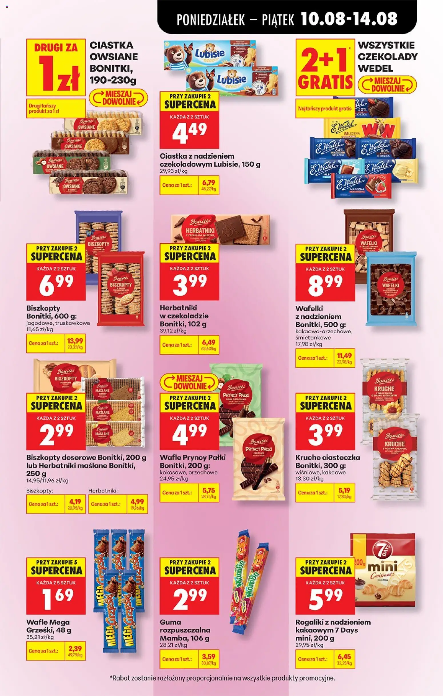 Biedronka gazetka od 10.08.2026 | Strona: 65 | Produkty: Wafle, Czekolada mleczna, Herbatniki, Wafelki