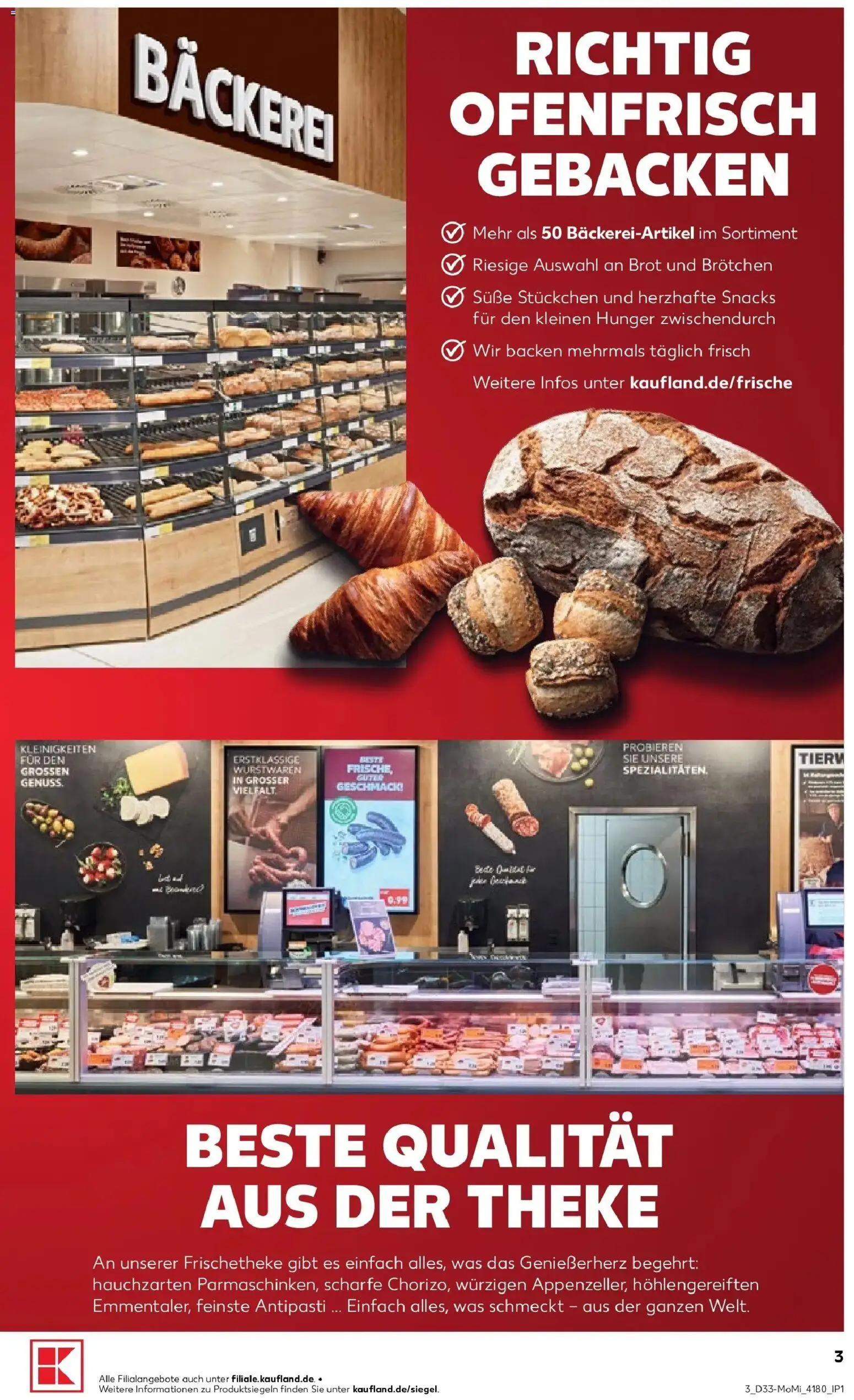 Prospekt Kaufland ab 10.08.2026 » Angebote Online zum Blättern | Seite: 3 | Produkte: Bäckerei, Theke, Brot