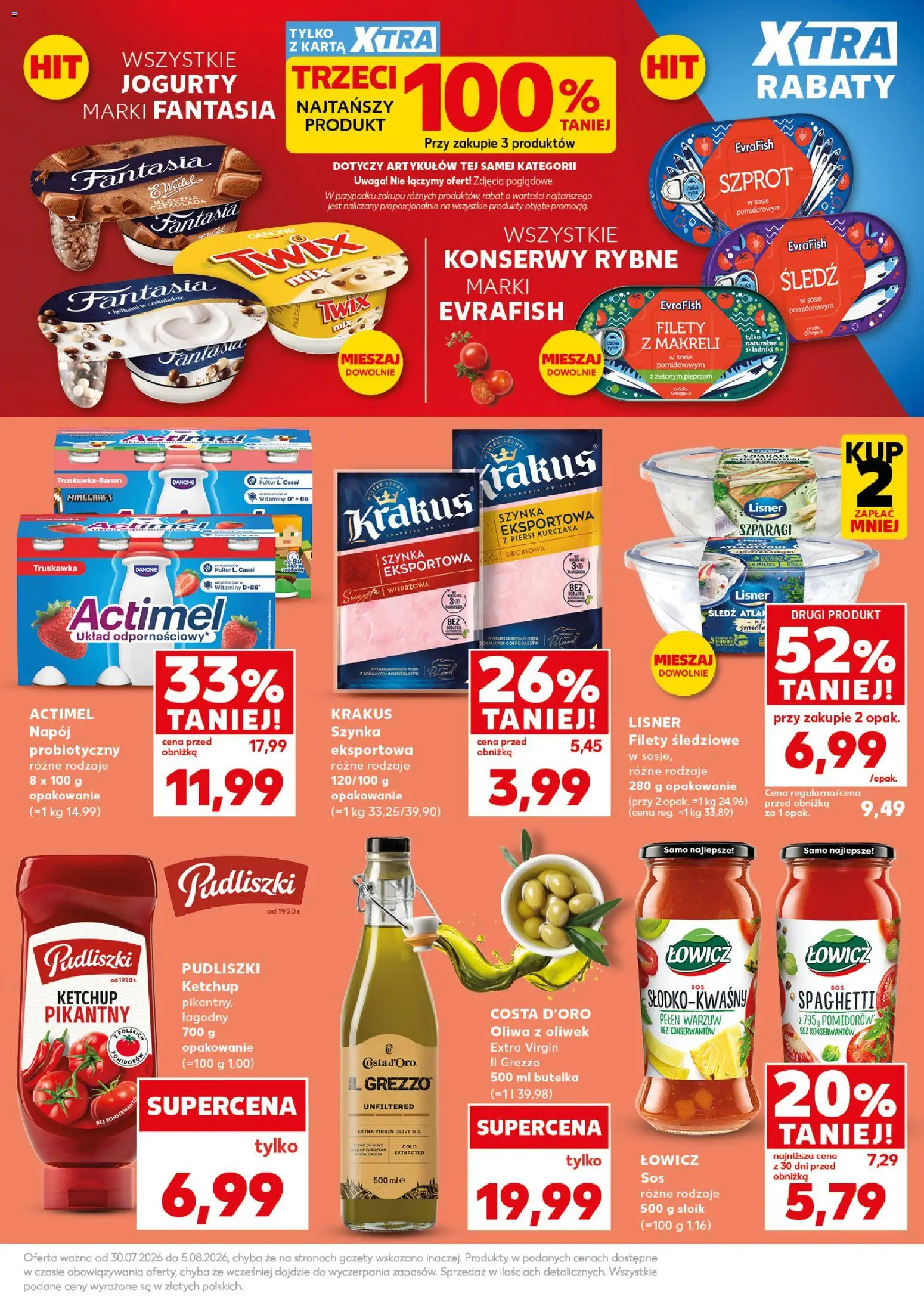 Kaufland Polsko leták - Mocny start od 03.08.2026 | Strana: 9 | Produkty: Twix, Jogurty, Actimel