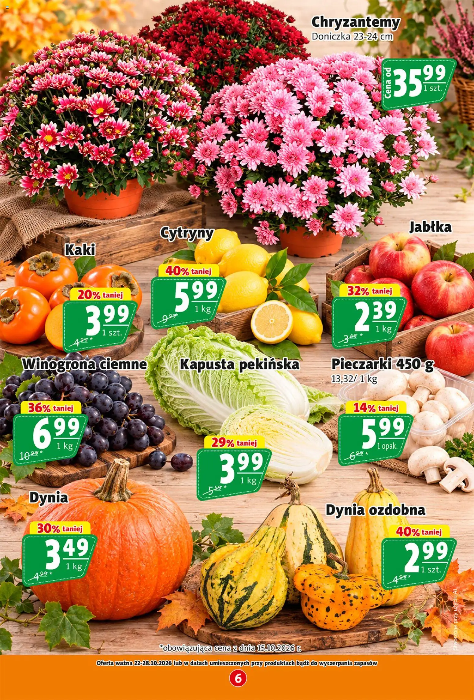 Prim Market gazetka od 22.10.2026 | Strona: 6 | Produkty: Kapusta, Dynia, Winogrona, Cytryny