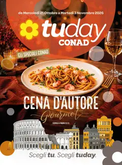 Anteprima del volantino Conad volantino Cena d'autore gourmet Lazio valido a partire dal 21/10/2026