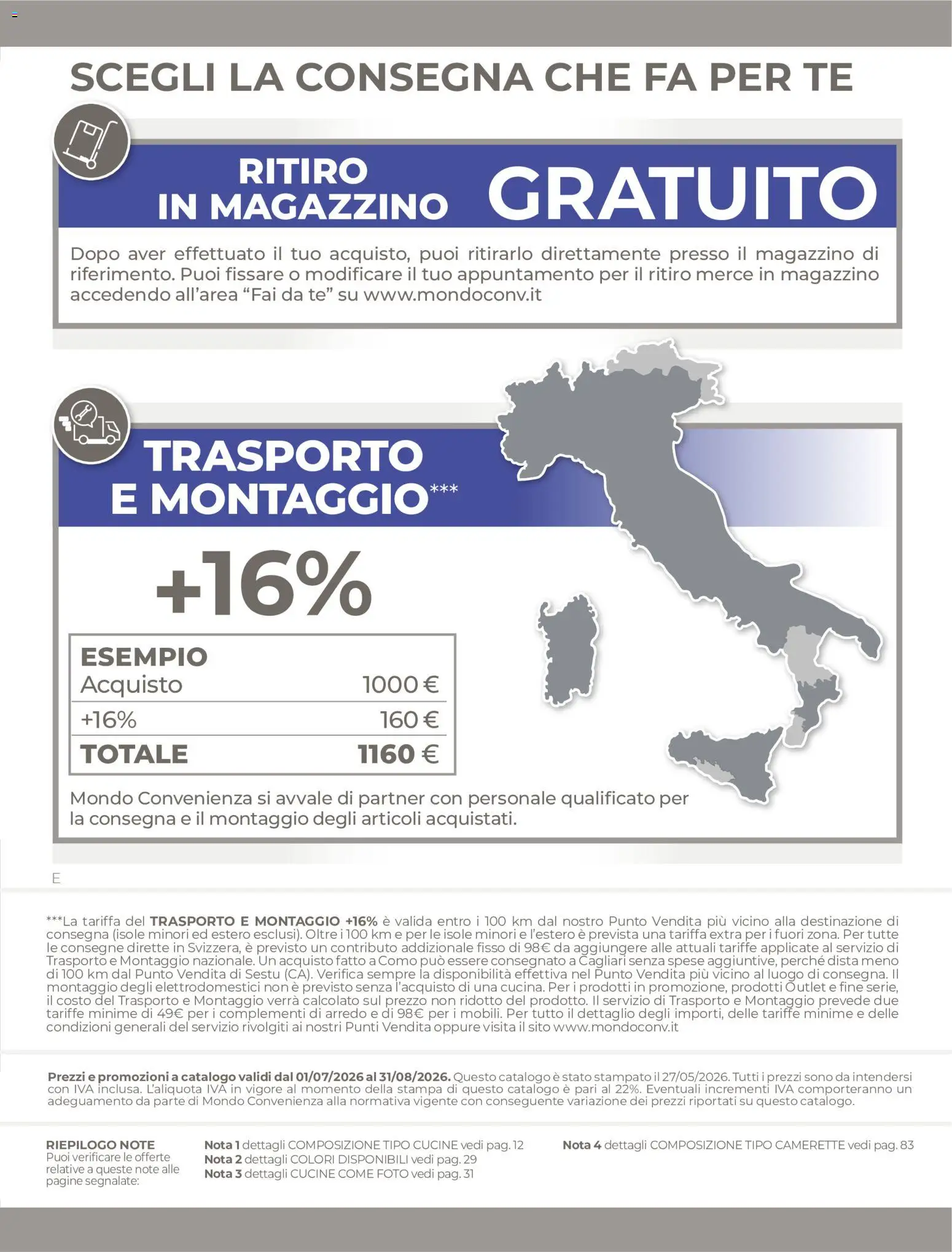 Volantino Mondo Convenienza del 01/07/2026 | Pagina: 99 | Prodotti: Cucine, Tè, Stampa