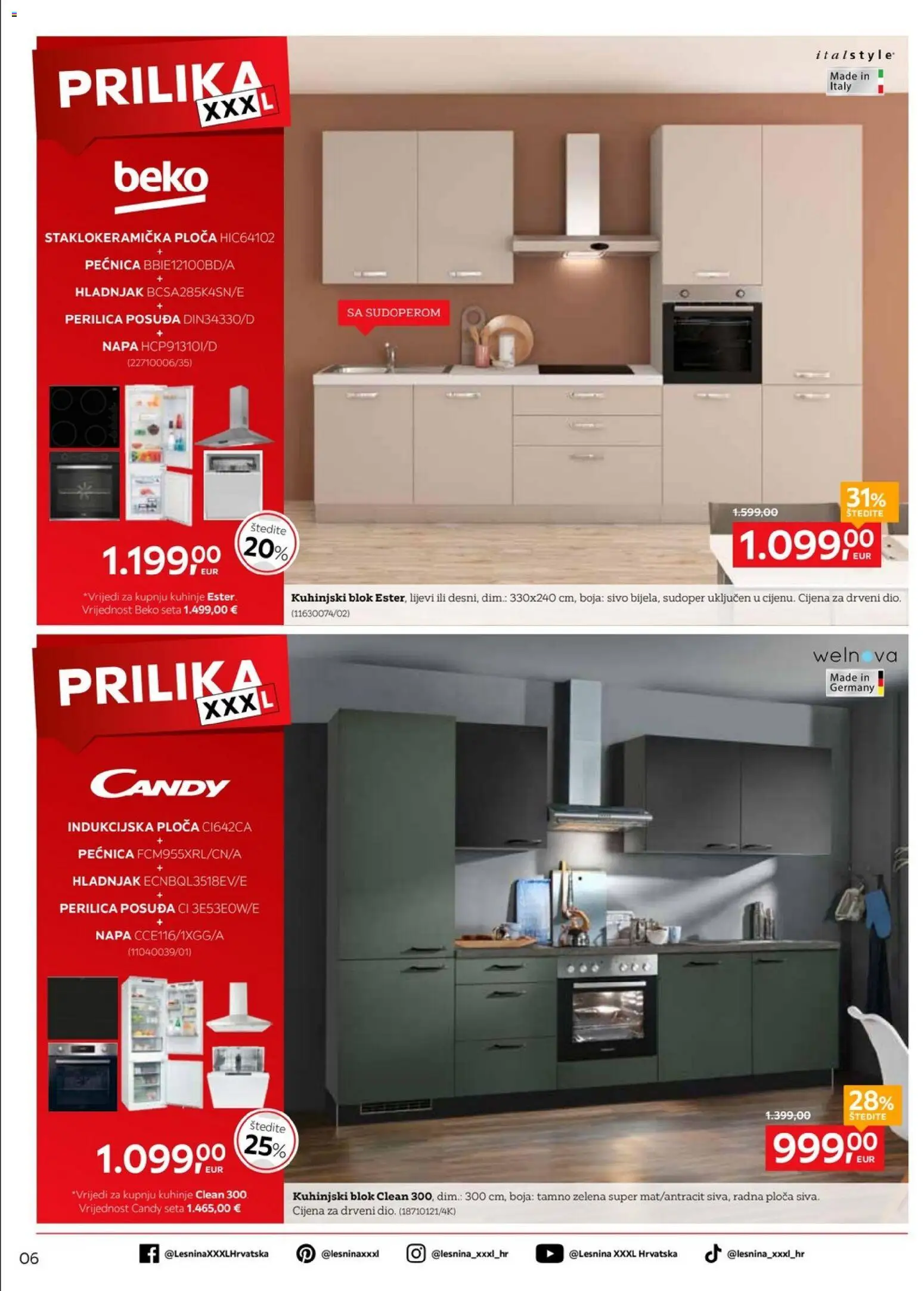 Lesnina katalog | vrijedi od 10.09.2026 | Stranica: 6 | Proizvodi: Perilica posuđa, Indukcijska ploča, Hladnjak, Pećnica