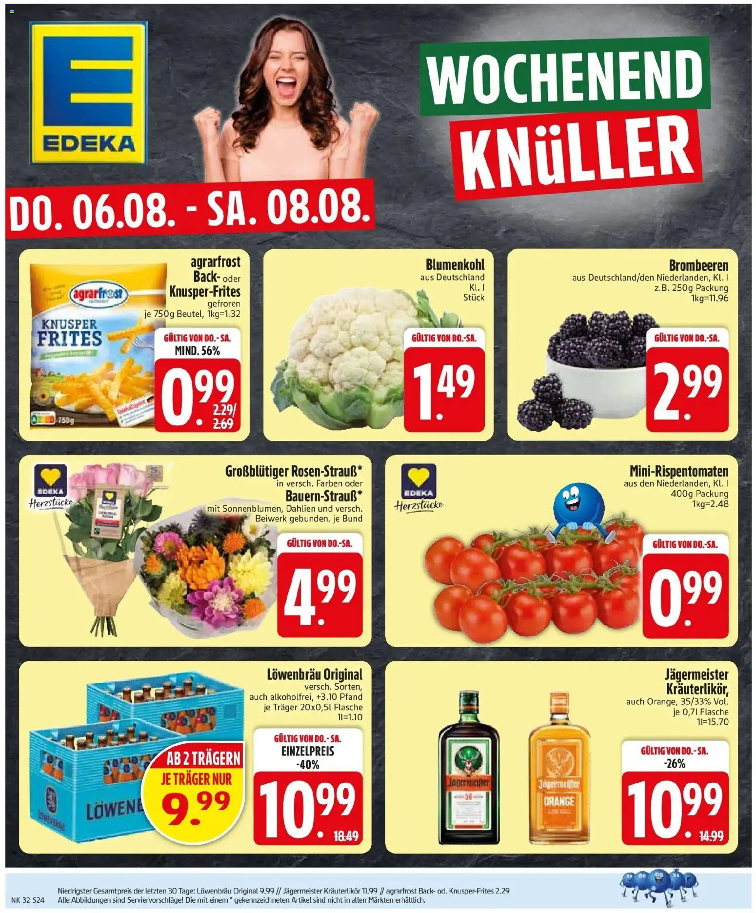 Edeka Prospekt Rosenheim (ab 03.08.2026) » Angebote Online | Seite: 26 | Produkte: Jägermeister, Blumenkohl
