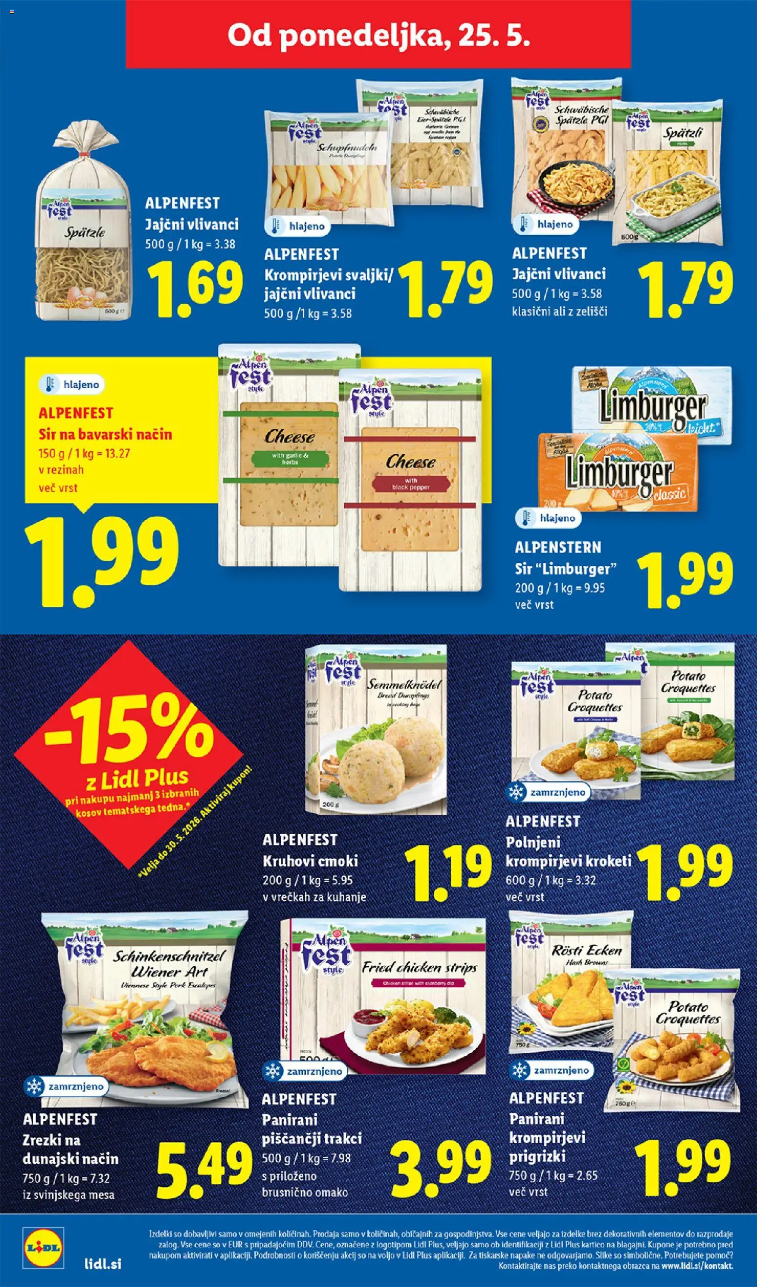 Novi Lidl katalog ponudbe – veljaven od 21.05.2026 | Stran: 48 | Izdelki: Sir, Zrezki, Prigrizki