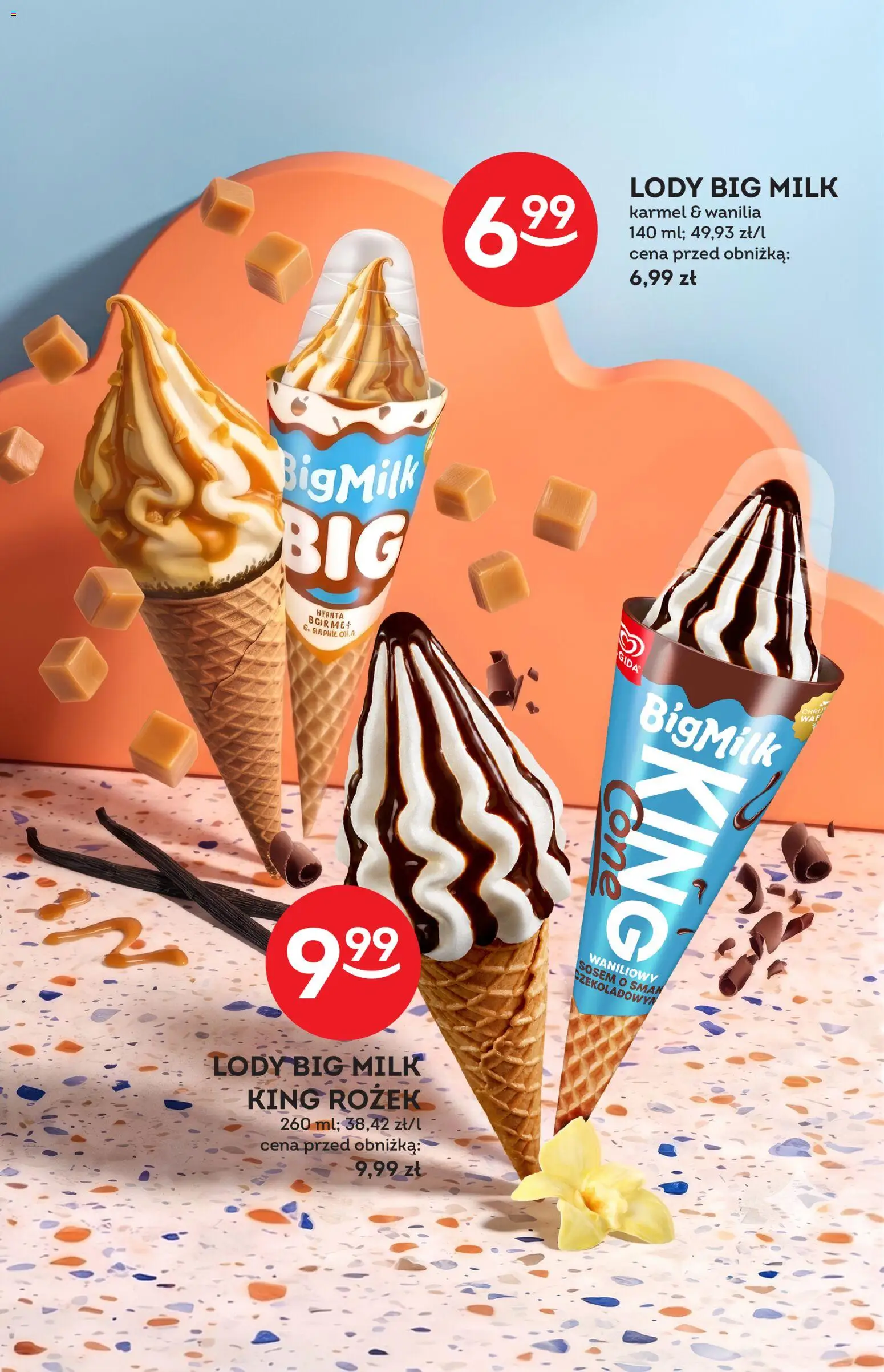 Żabka gazetka - Katalog lodowy od 17.06.2026 | Strona: 13 | Produkty: Big Milk, Lody
