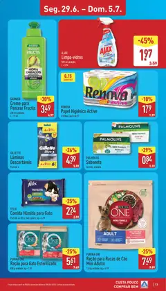Pré-visualização Aldi folheto válido de 29/06/2026 | Página: 13 | Produtos: Purina one, Sabonete, Óleo, Creme