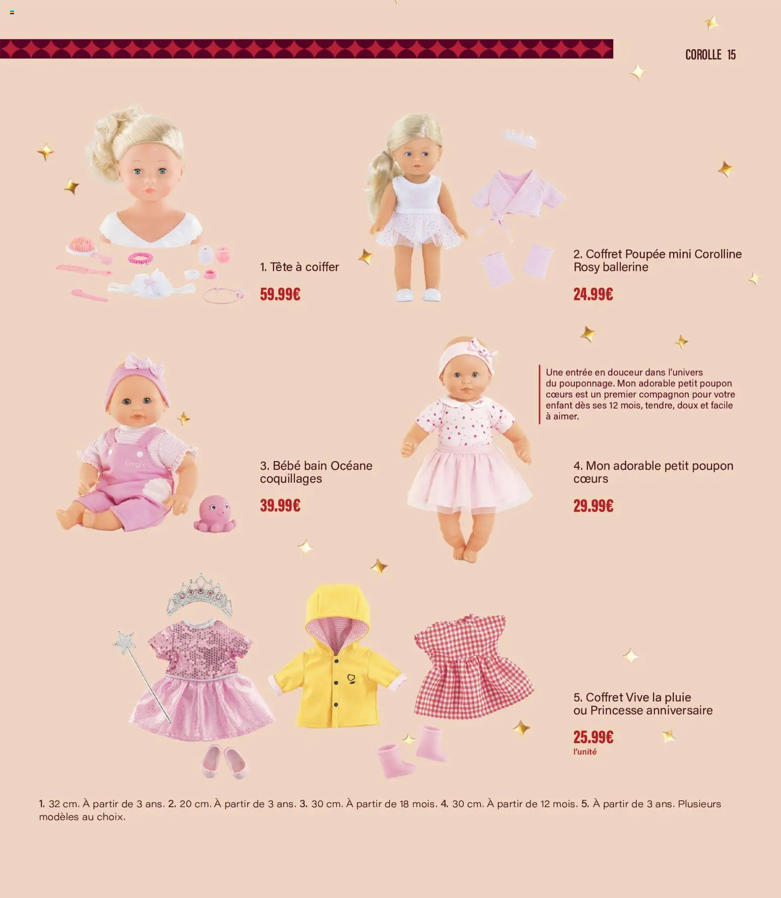 {H1} | Page: 15 | Produits: Poupée, Anniversaire, Tête à coiffer, Ballerine