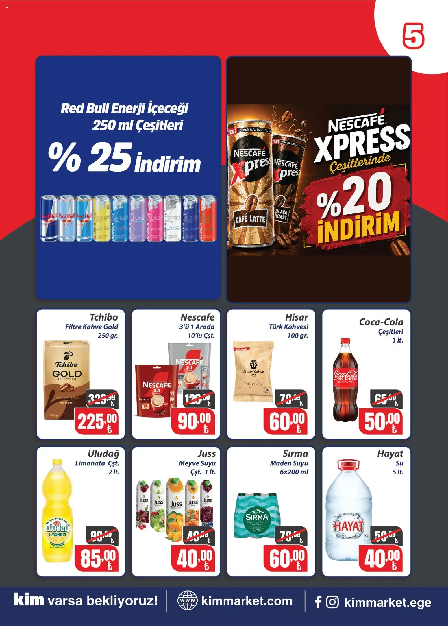 Kim Market Katalog - 09 Eylül 2026 tarihinden itibaren geçerlidir | Sayfa: 5 | Ürünler: Limonata, Meyve suyu, Şeker, Enerji içeceği