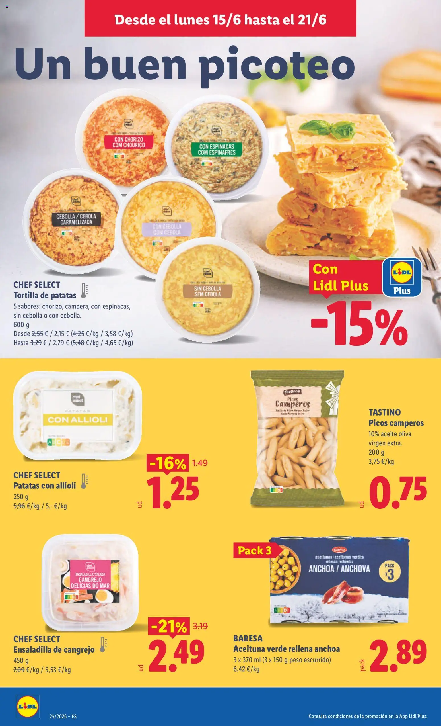 Lidl folleto Baleares │ válido desde el 15.06.2026 | Página: 20 | Productos: Ensaladilla, Aceite, Παγωμένο τσάι, Peso