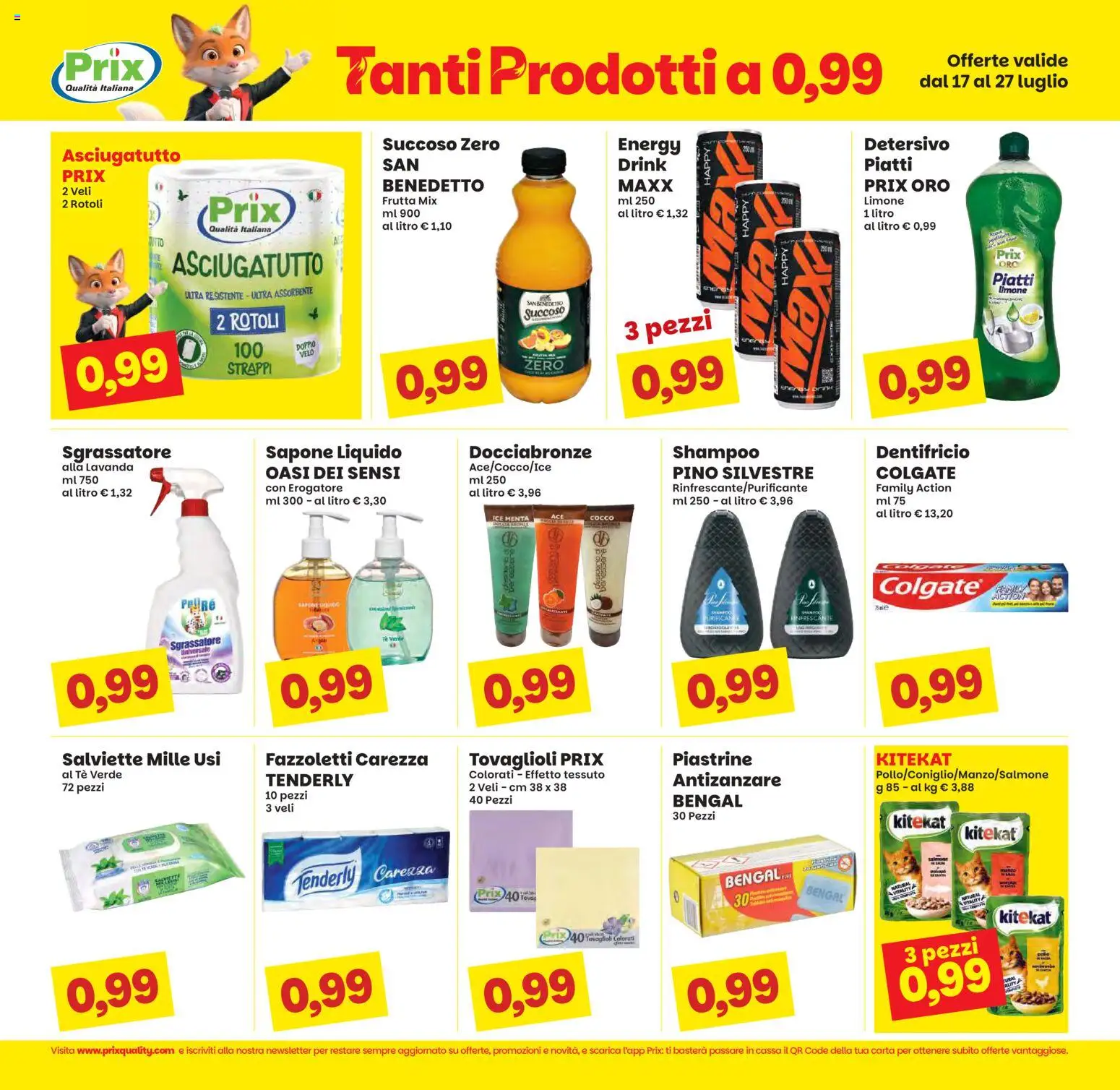 Volantino Prix del 17/07/2026 | Pagina: 7 | Prodotti: Sapone, Frutta, Limone, Asciugatutto
