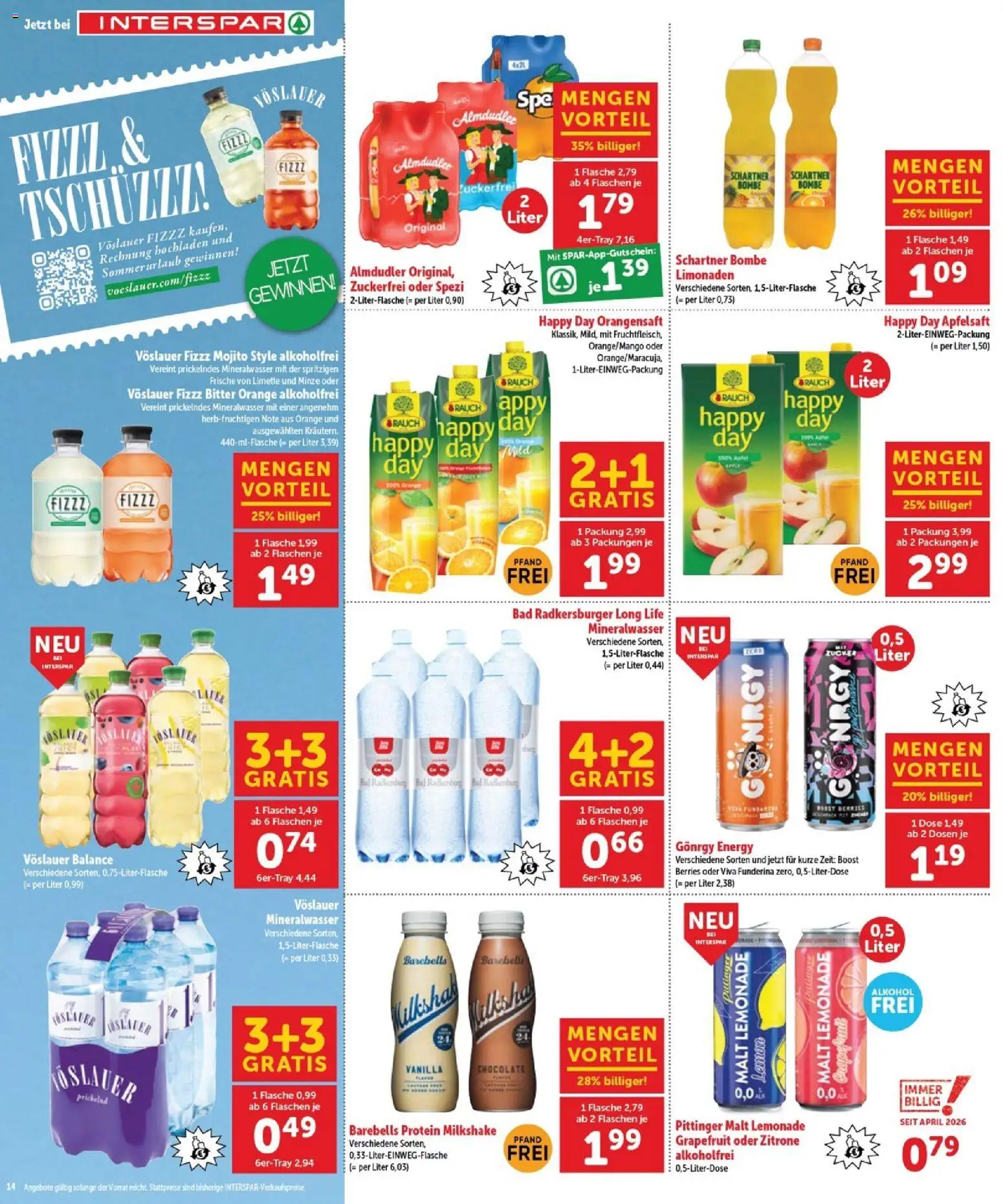 Interspar Flugblatt - Burgenland Sued gültig ab 18.06.2026 | Seite: 14 | Produkte: Grapefruit, Limette, Bad, Planche de surf