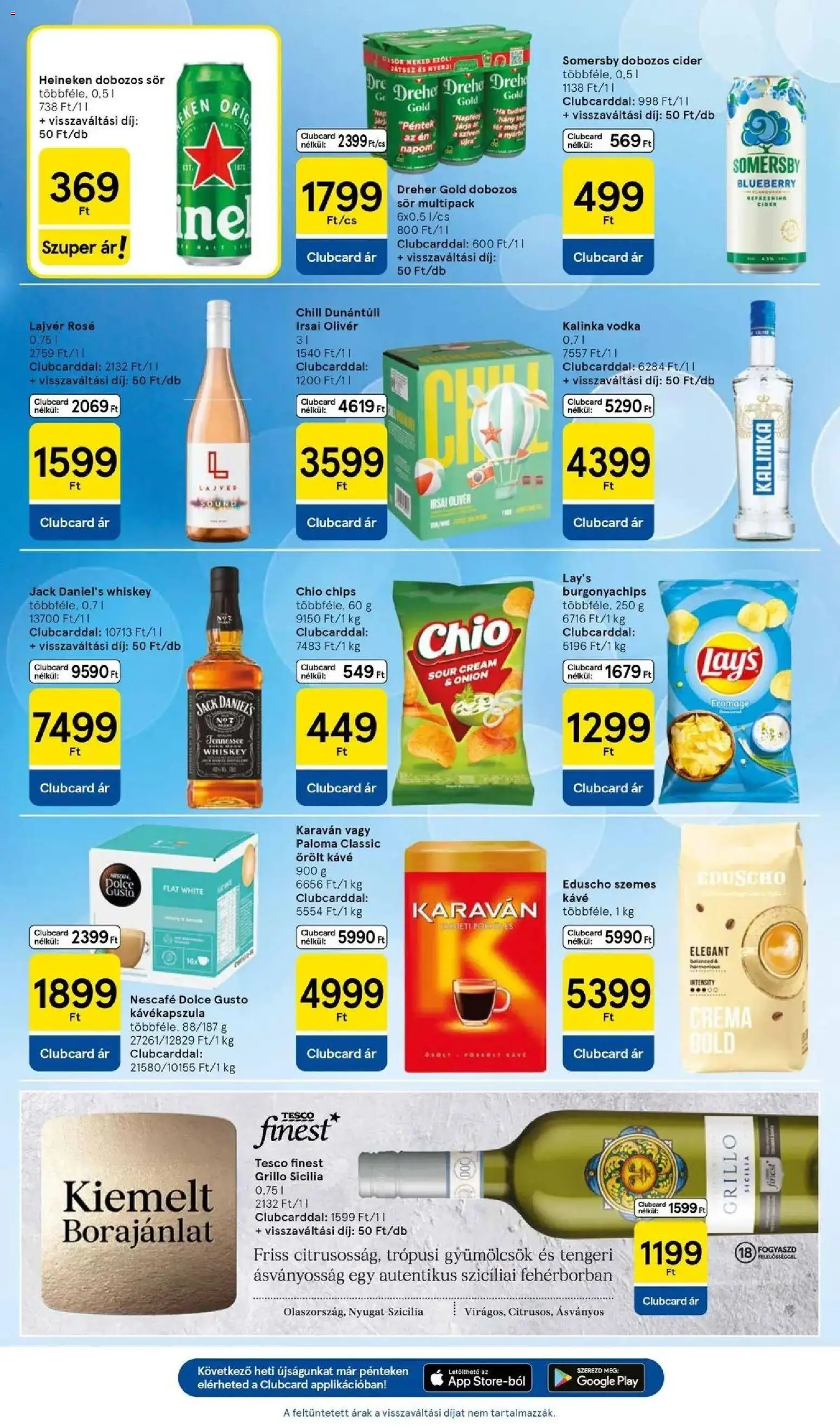 Tesco akciós ujság - amely érvényes a következő dátumtól: 2026.09.10. | Oldal: 9 | Termékek: Nescafé, Jack Daniel’s, Sör, Vodka