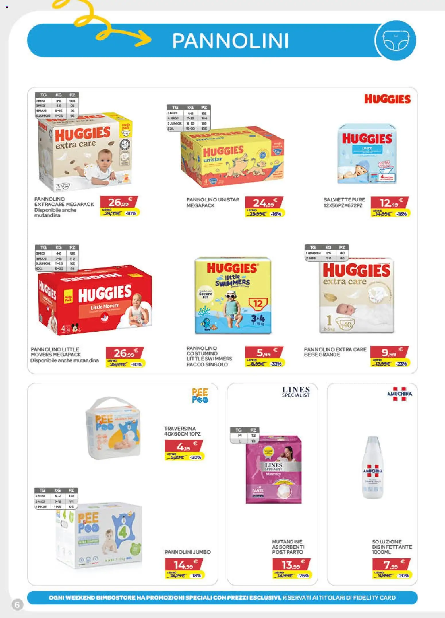 Volantino Bimbo store del 02/07/2026 | Pagina: 6 | Prodotti: Pannolini, Mutandine
