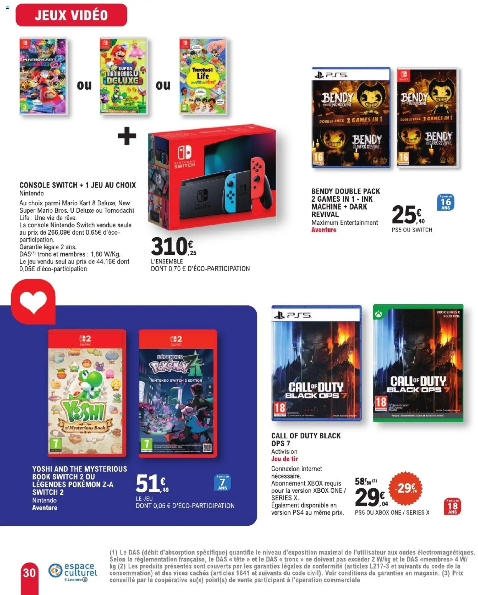 {H1} | Page: 30 | Produits: Vidéo, Xbox, console Nintendo Switch, Jeux
