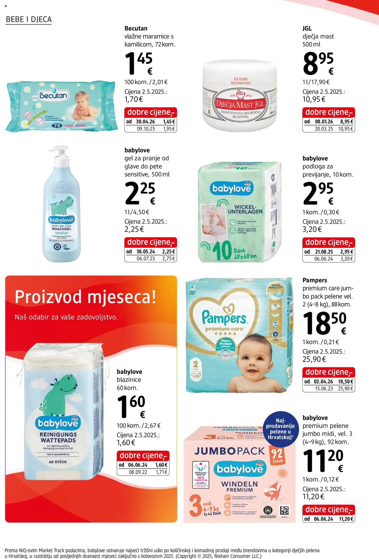 DM katalog | vrijedi od 01.10.2026 | Stranica: 12 | Proizvodi: Mast, Gel za pranje, Maramice, Pampers