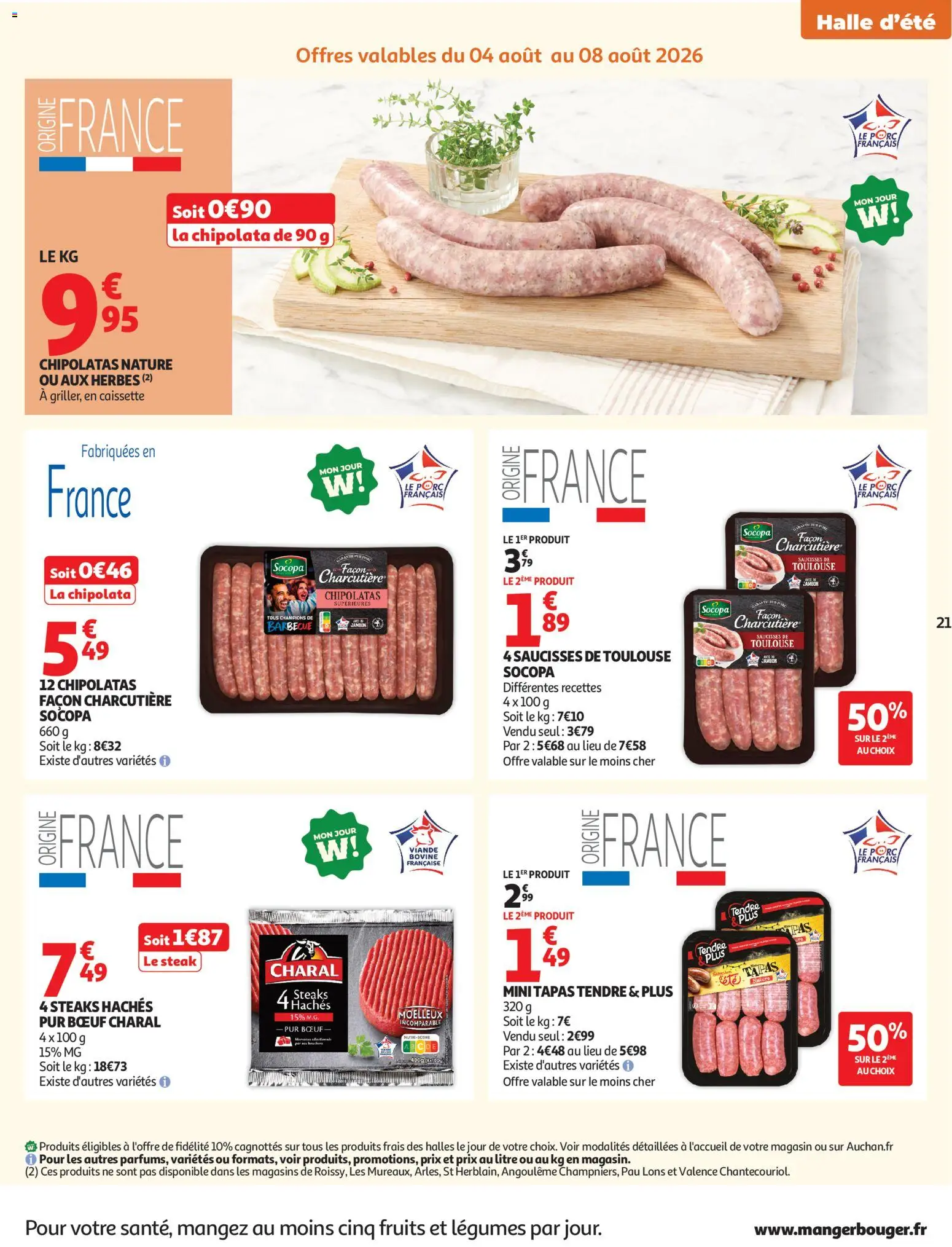 {H1} | Pagina: 21 | Producten: Steak, Chipolata, La