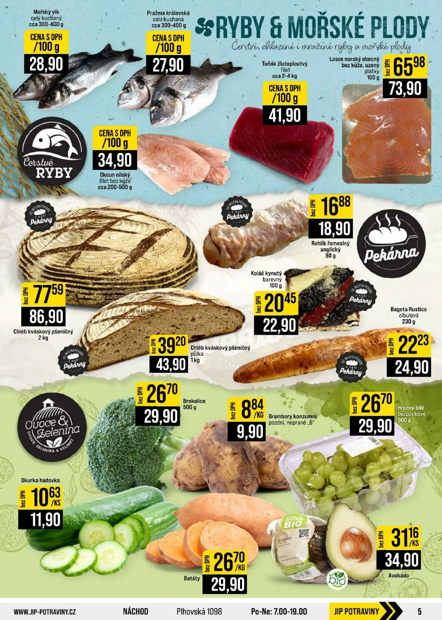 Jip leták - Cash & Carry od 07.10.2026 | Strana: 5 | Produkty: Koláč, Avokádo, Filet, Bageta