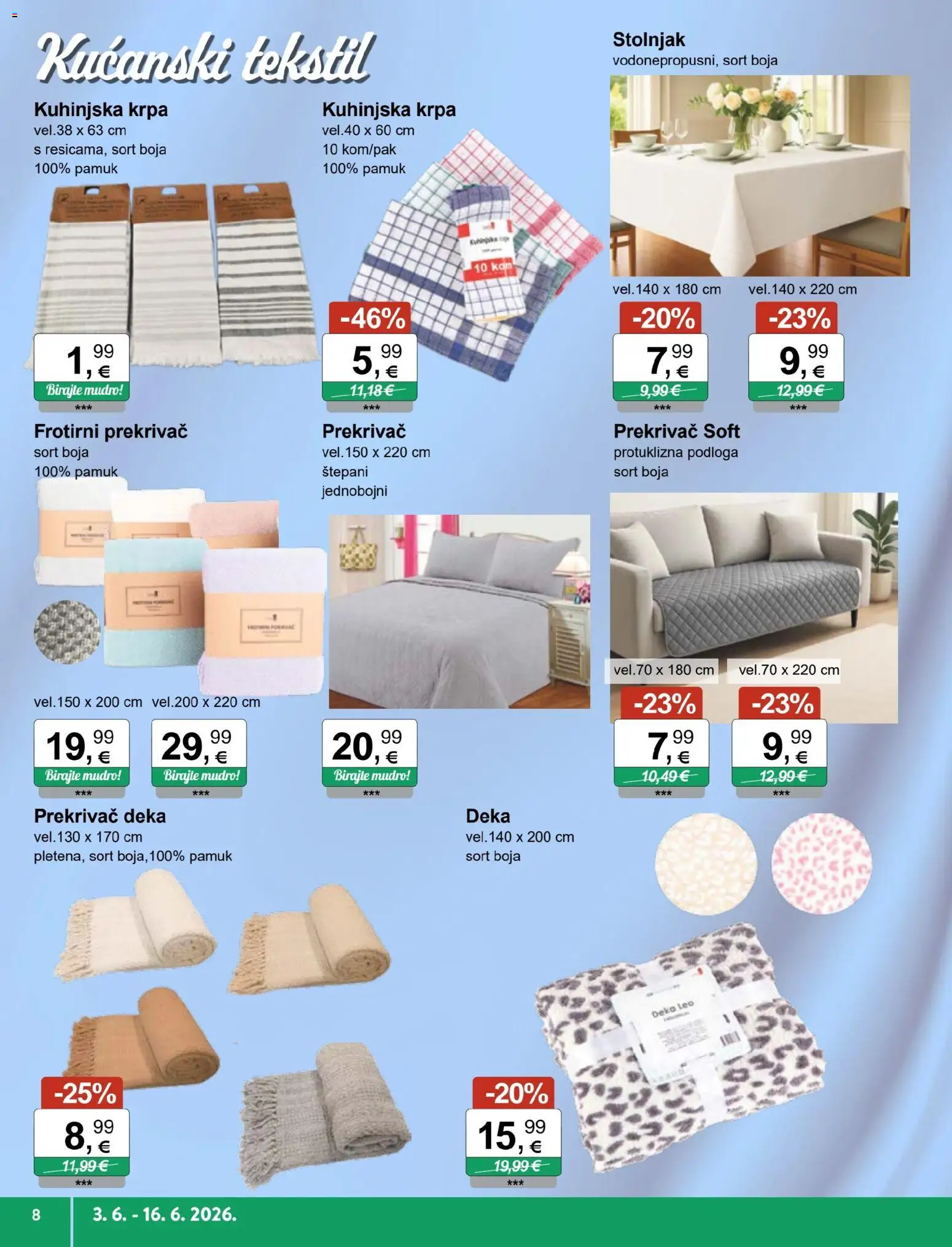 KTC katalog | vrijedi od 03.06.2026 | Stranica: 8 | Proizvodi: Krpa, Stolnjak, Deka