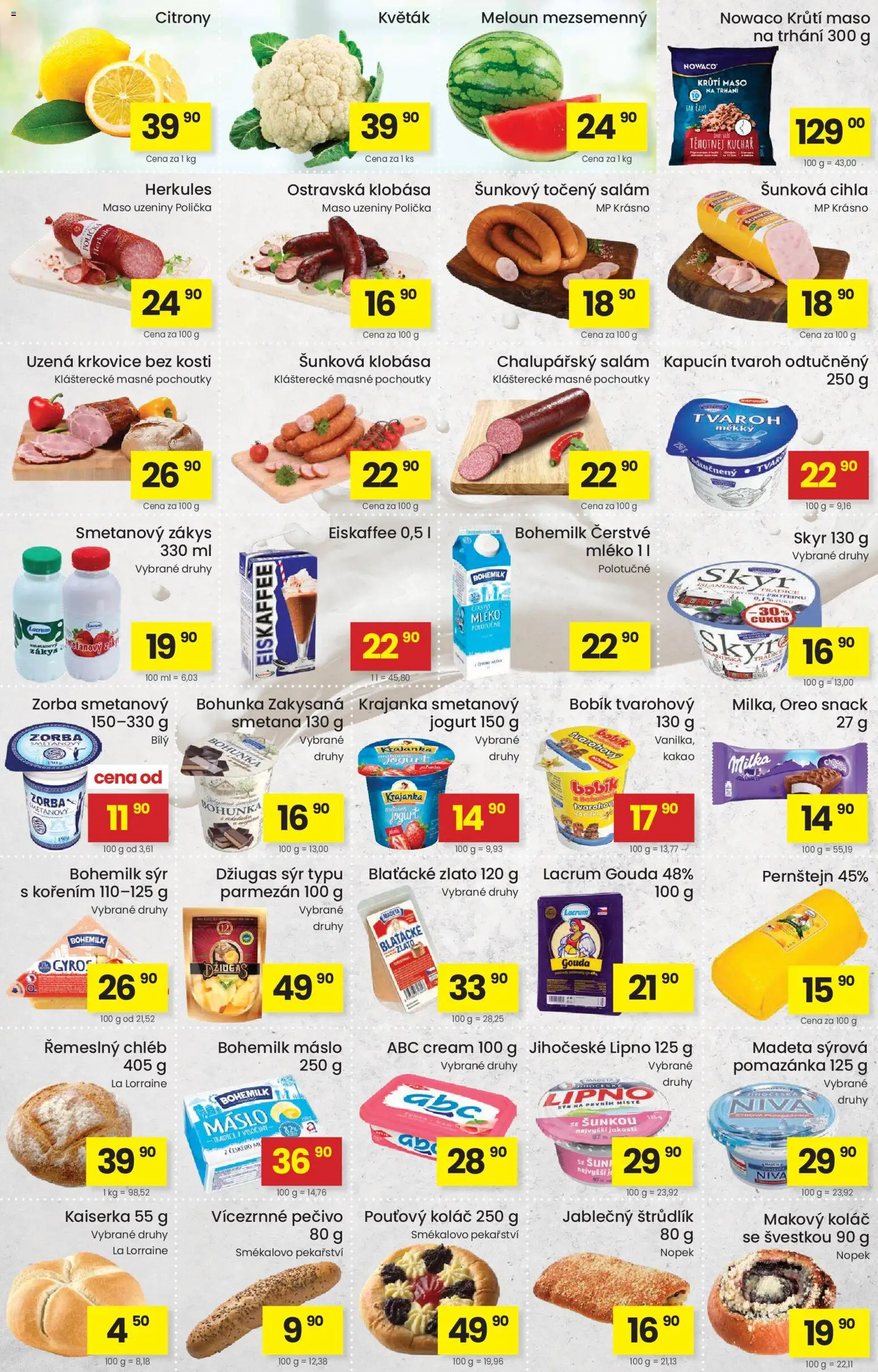 Kubík leták od 18.08.2026 | Strana: 2 | Produkty: Máslo, Milka, Pečivo, Citróny